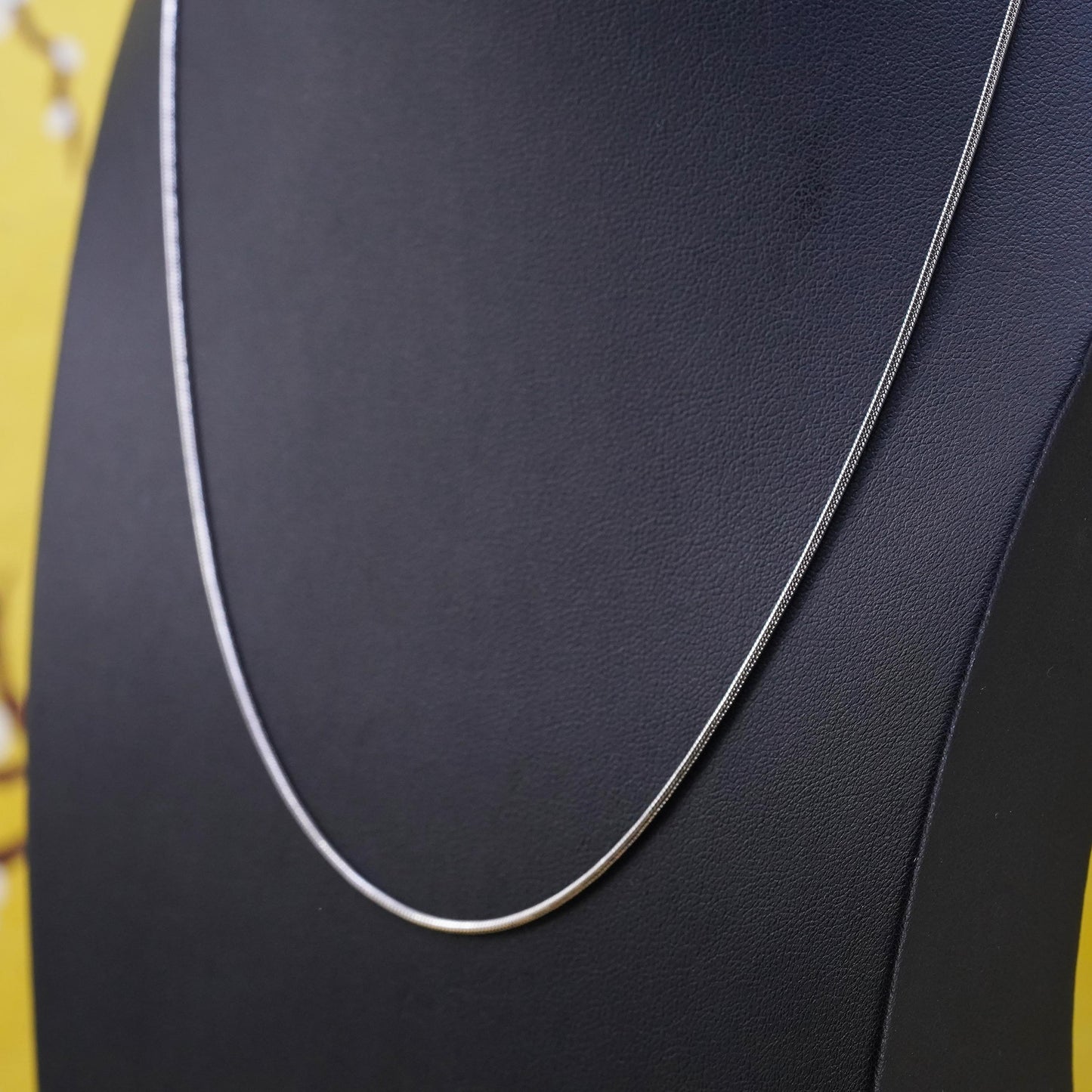 20" 1mm, vintage Italy Sterling silver snake chain, Italy 925 necklace
