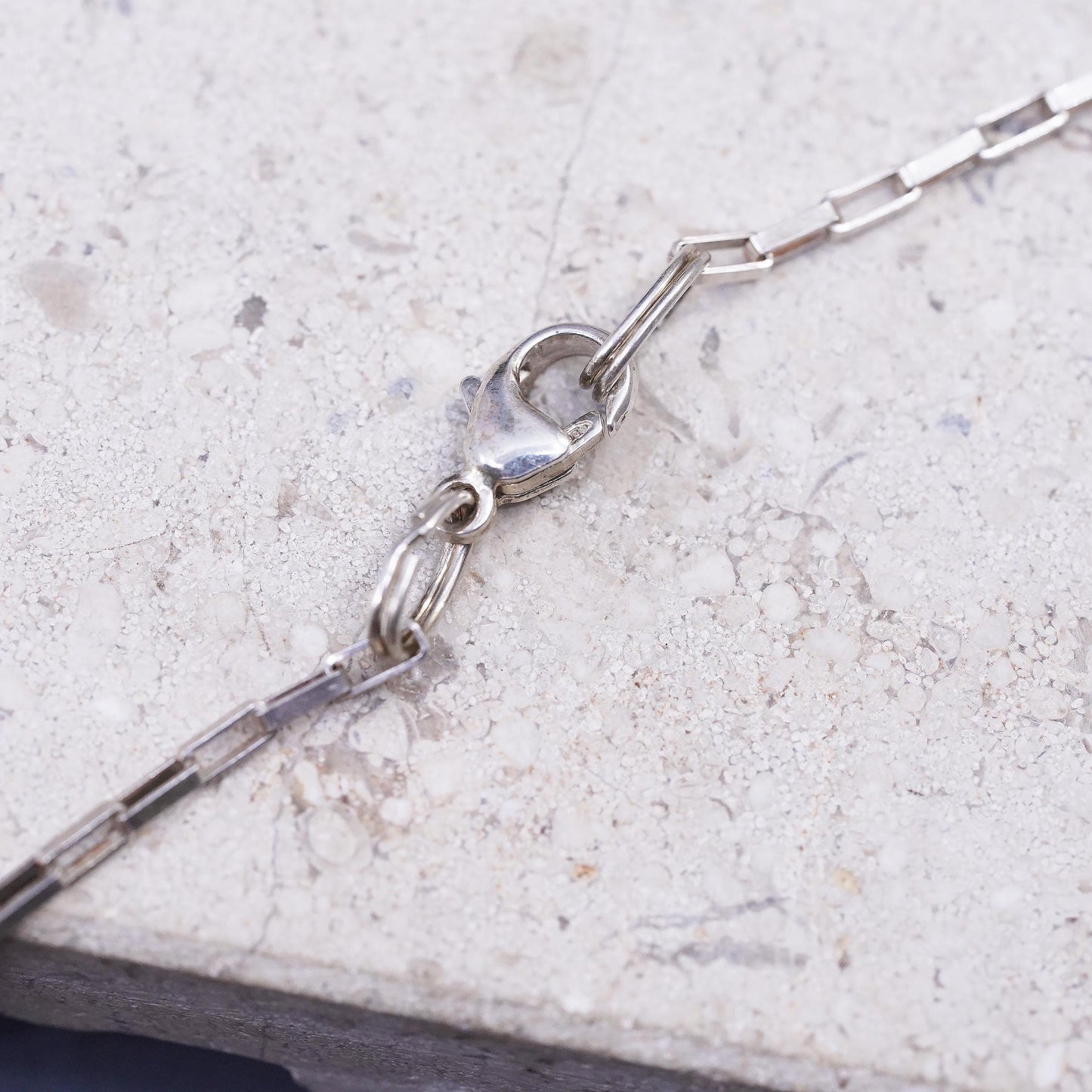 34", Sterling 925 Silver extra long necklace, elongated chain rose pink Quartz