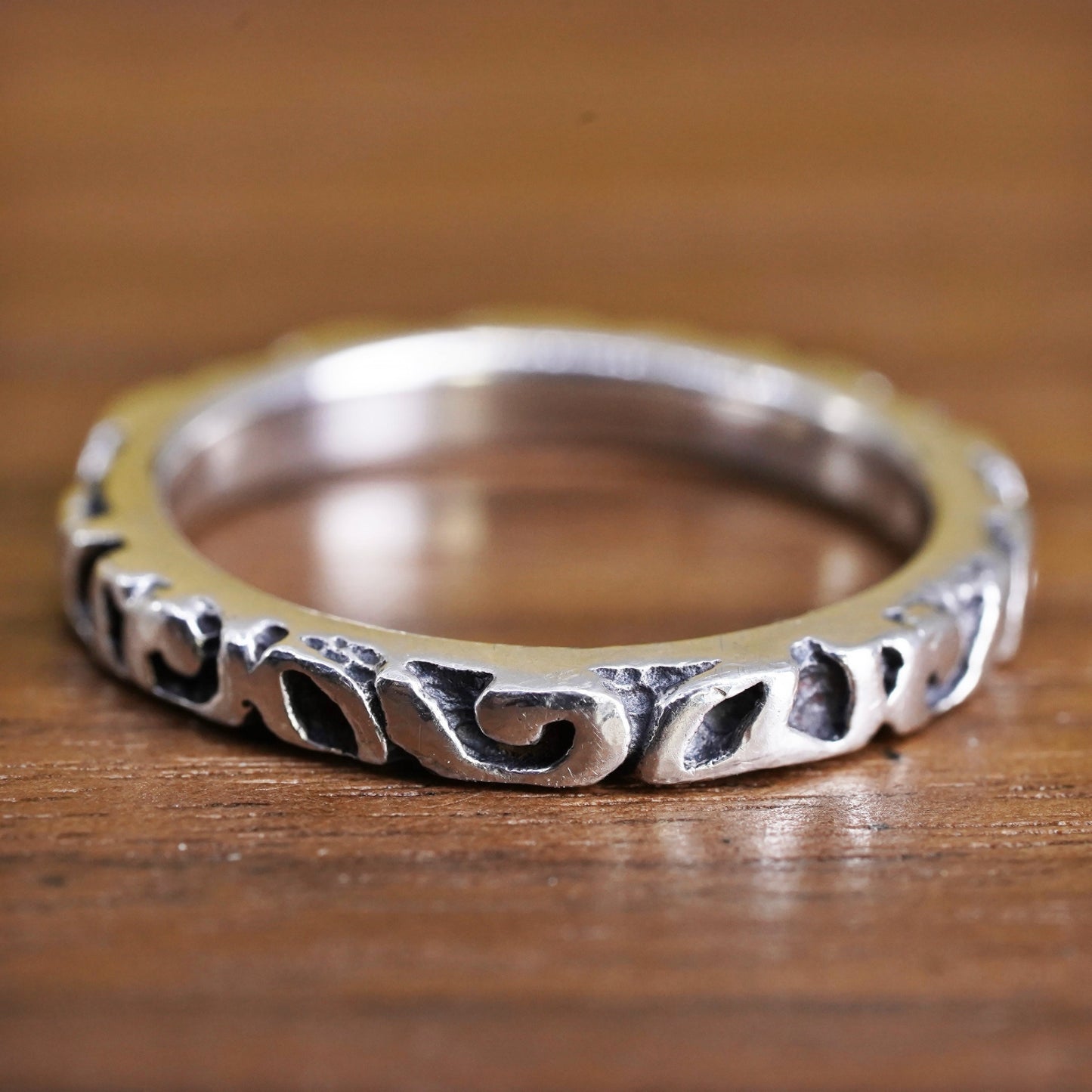 Size 6, VTG silpada sterling silver handmade ring, 925 swirly stackable band
