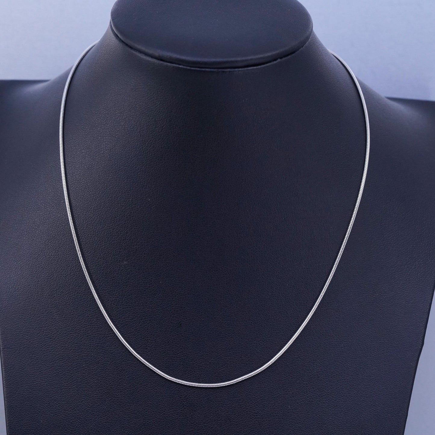 18” 2mm, vintage Italy Sterling 925 silver Singapore rope chain necklace