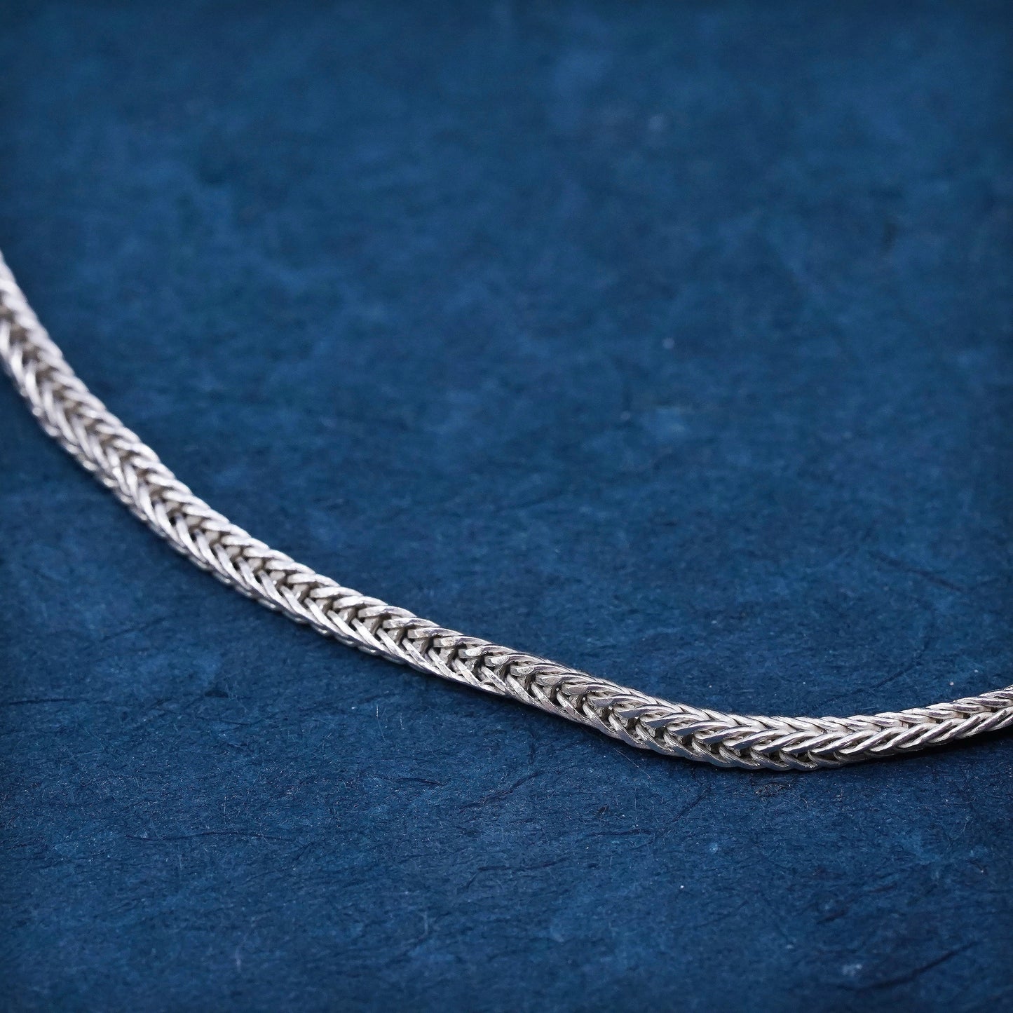 7.5”, vintage Italian Sterling silver bracelet, 925 silver twisted snake chain