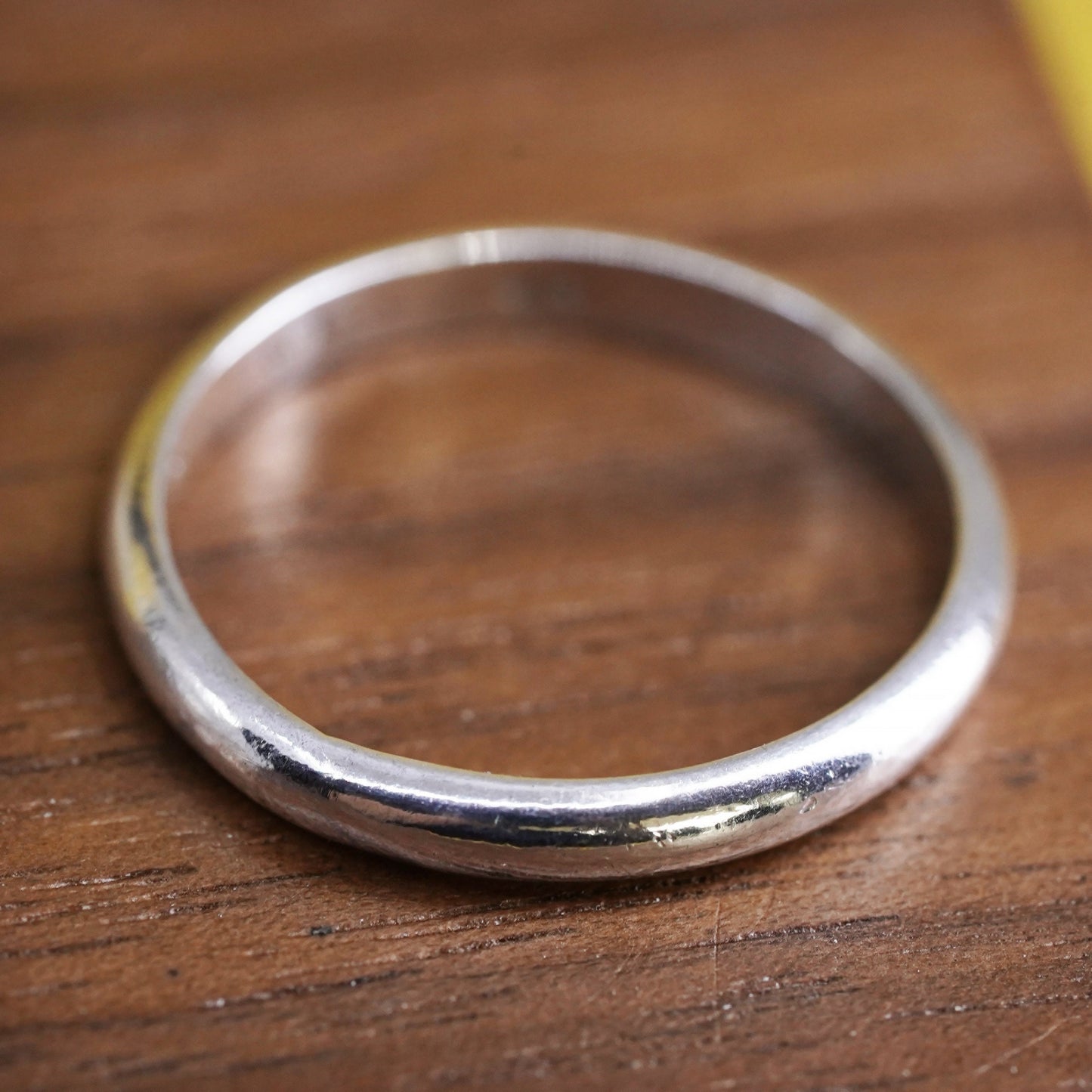 Size 6, vintage rage sterling silver handmade ring, 925 wedding band