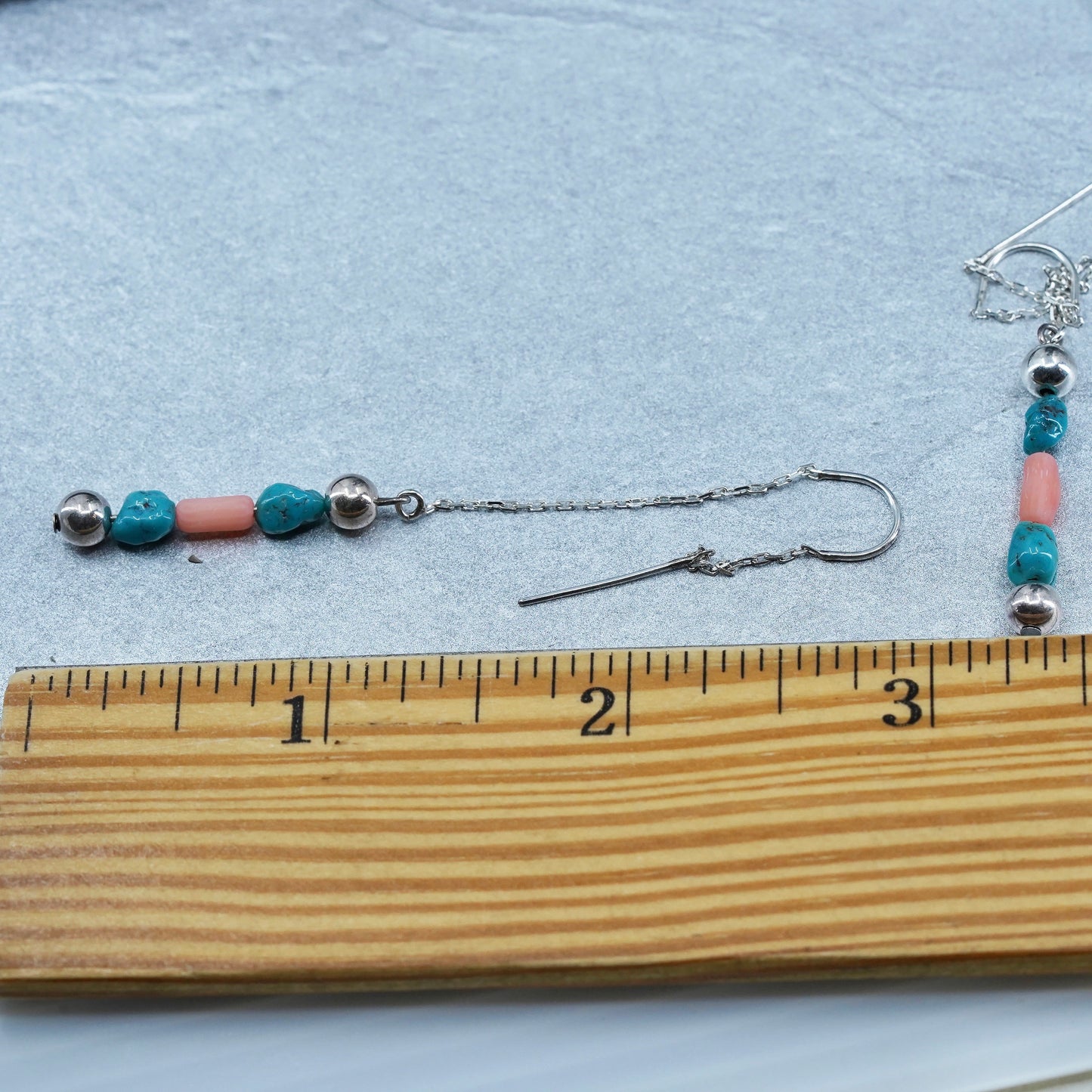 Vintage Native American Navajo sterling 925 silver handmade earrings turquoise