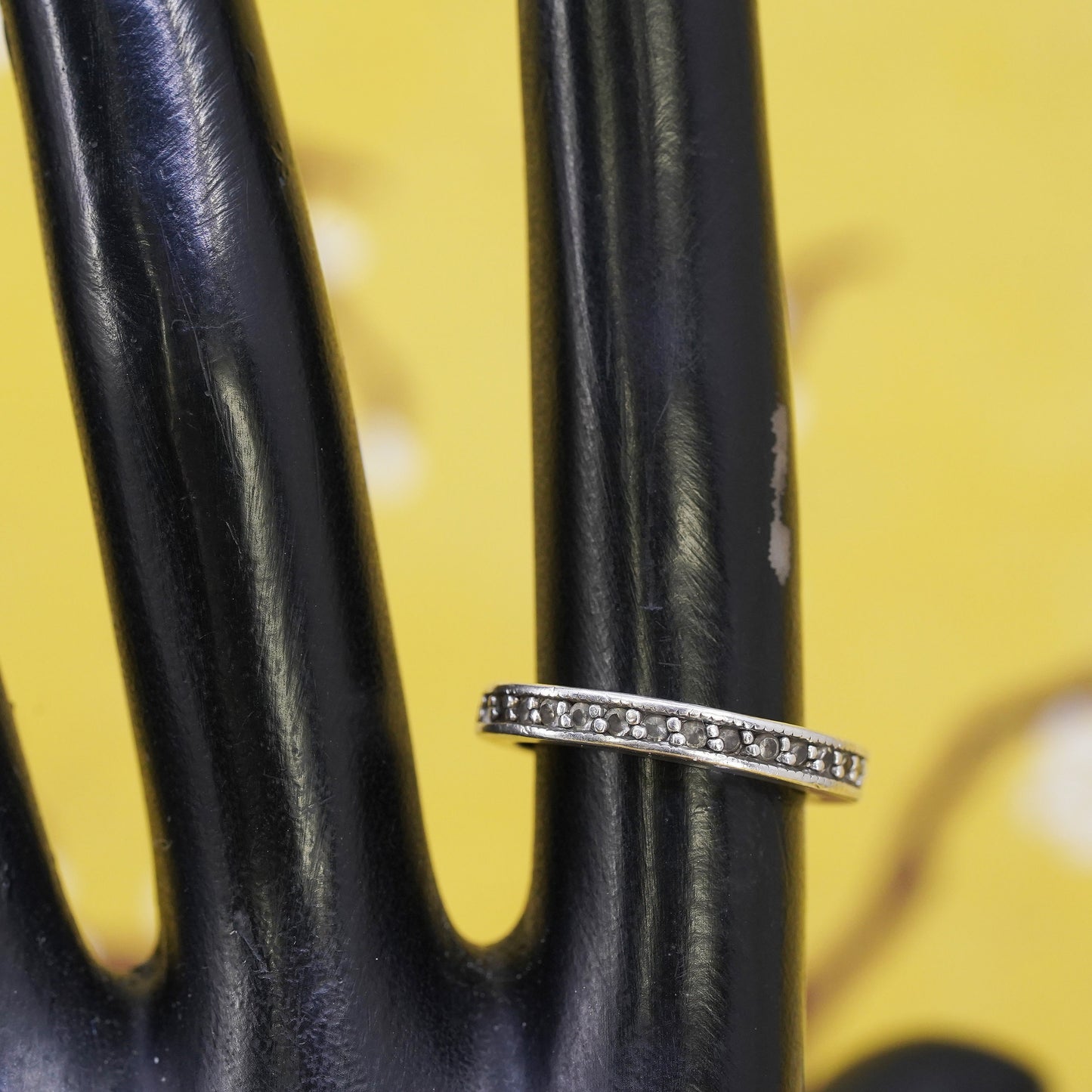 size 5, vintage Sterling silver handmade ring, 925 entwined band