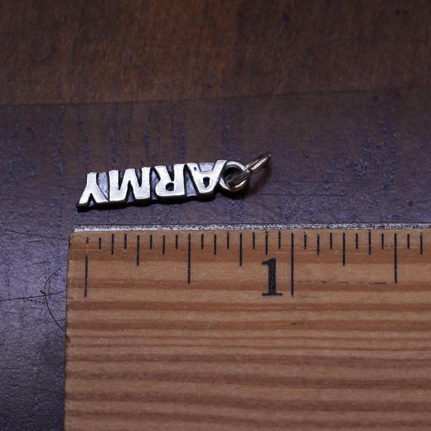 Vintage SJC sterling silver charm, 925 Mexico silver Army pendant