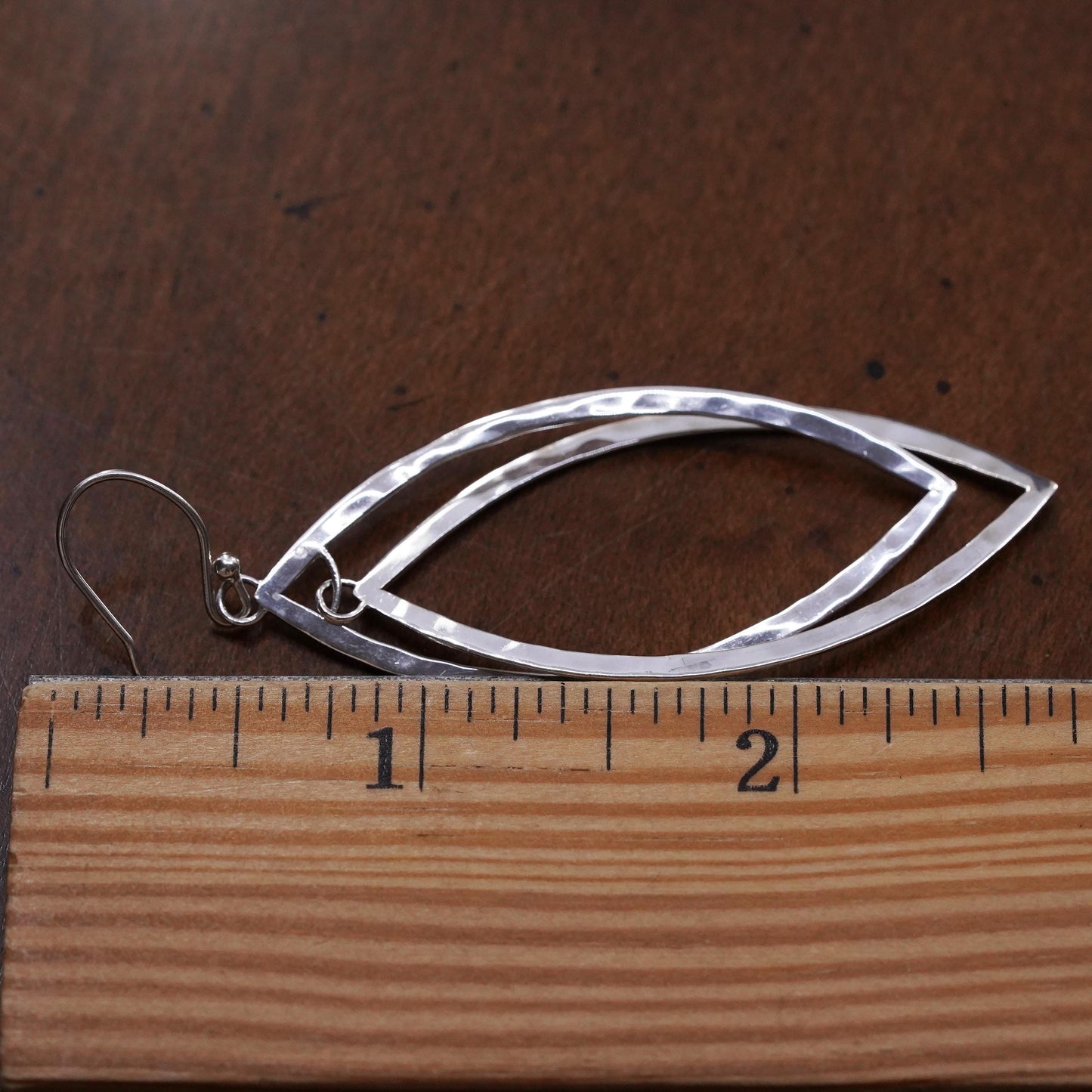 SILPADA Sterling 925 Silver Double Marquise Twirl Hoop single 1 earring, W2423