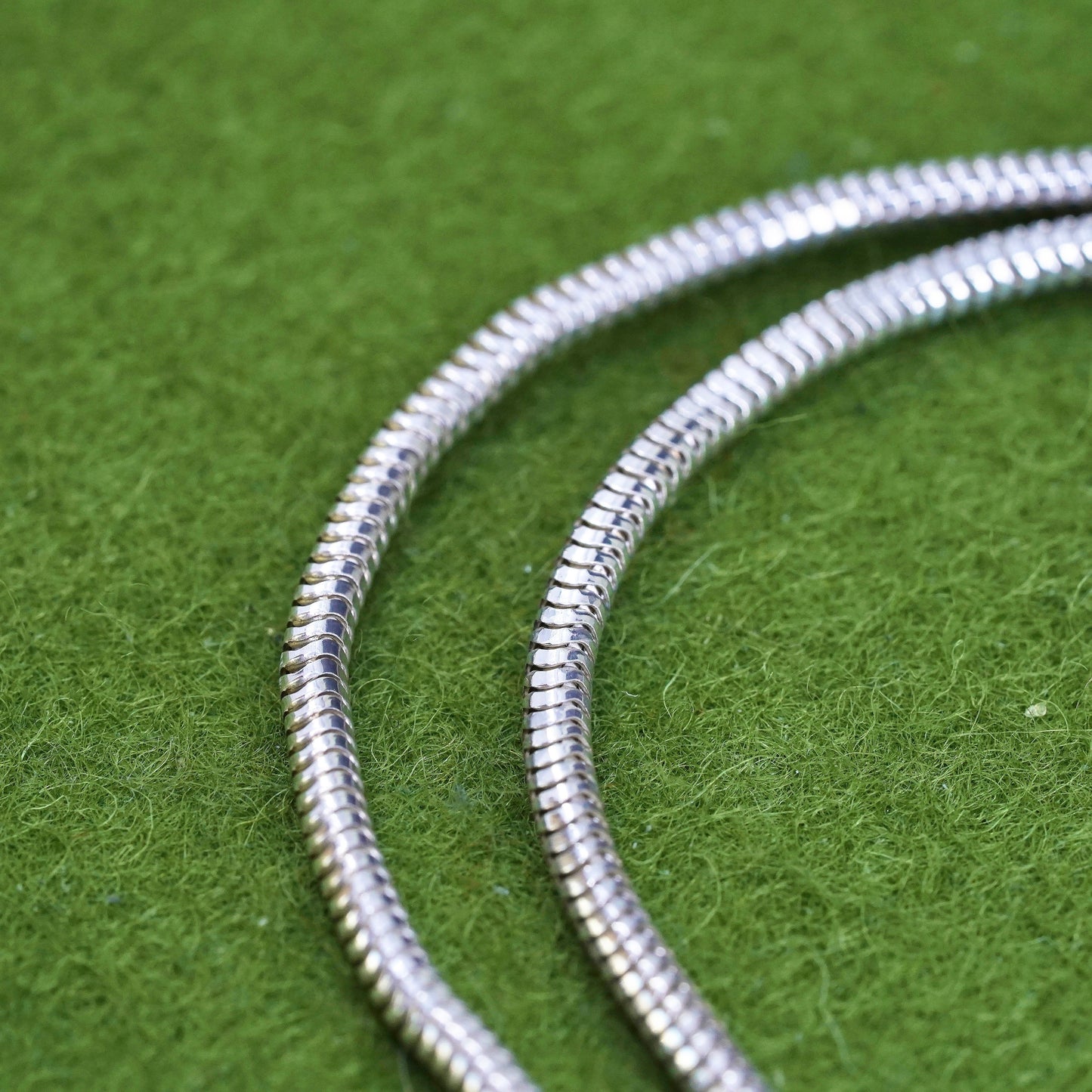 18", 3mm, Vintage sterling silver snake chain, 925 necklace