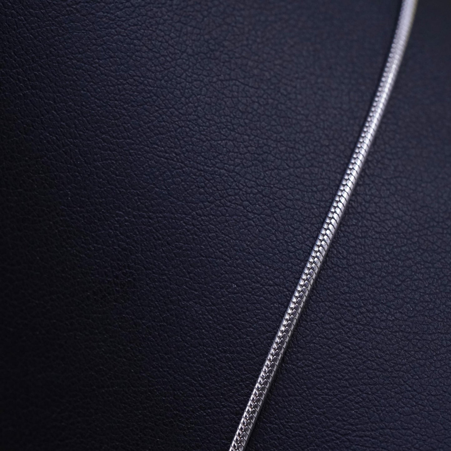 24", 1.4mm, vintage Italian sterling silver snake chain, 925 necklace