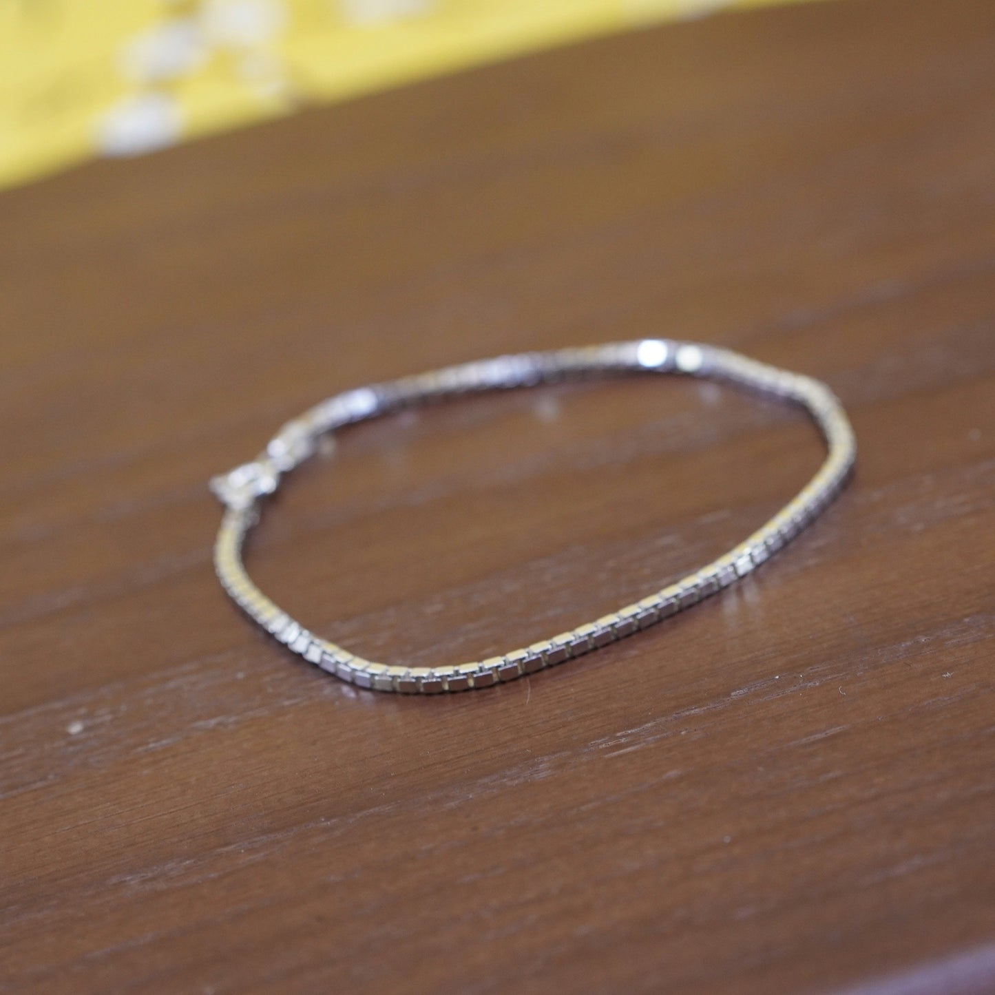 7.25”, 2mm, vintage Sterling silver handmade bracelet, Italy bold 925 box chain