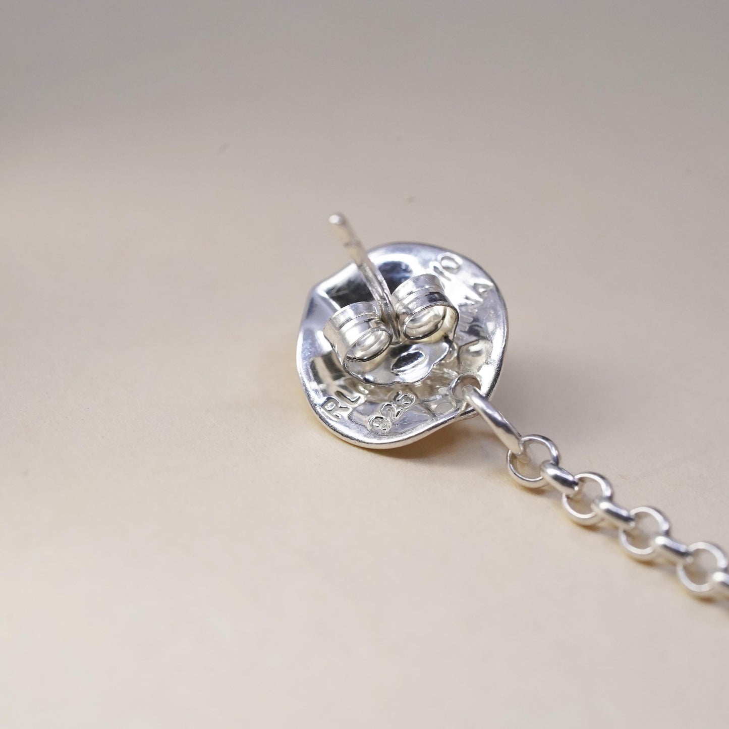 Robert Lee Morris Sterling 925 Silver RLM STUDIO Shiny drop ball single earring