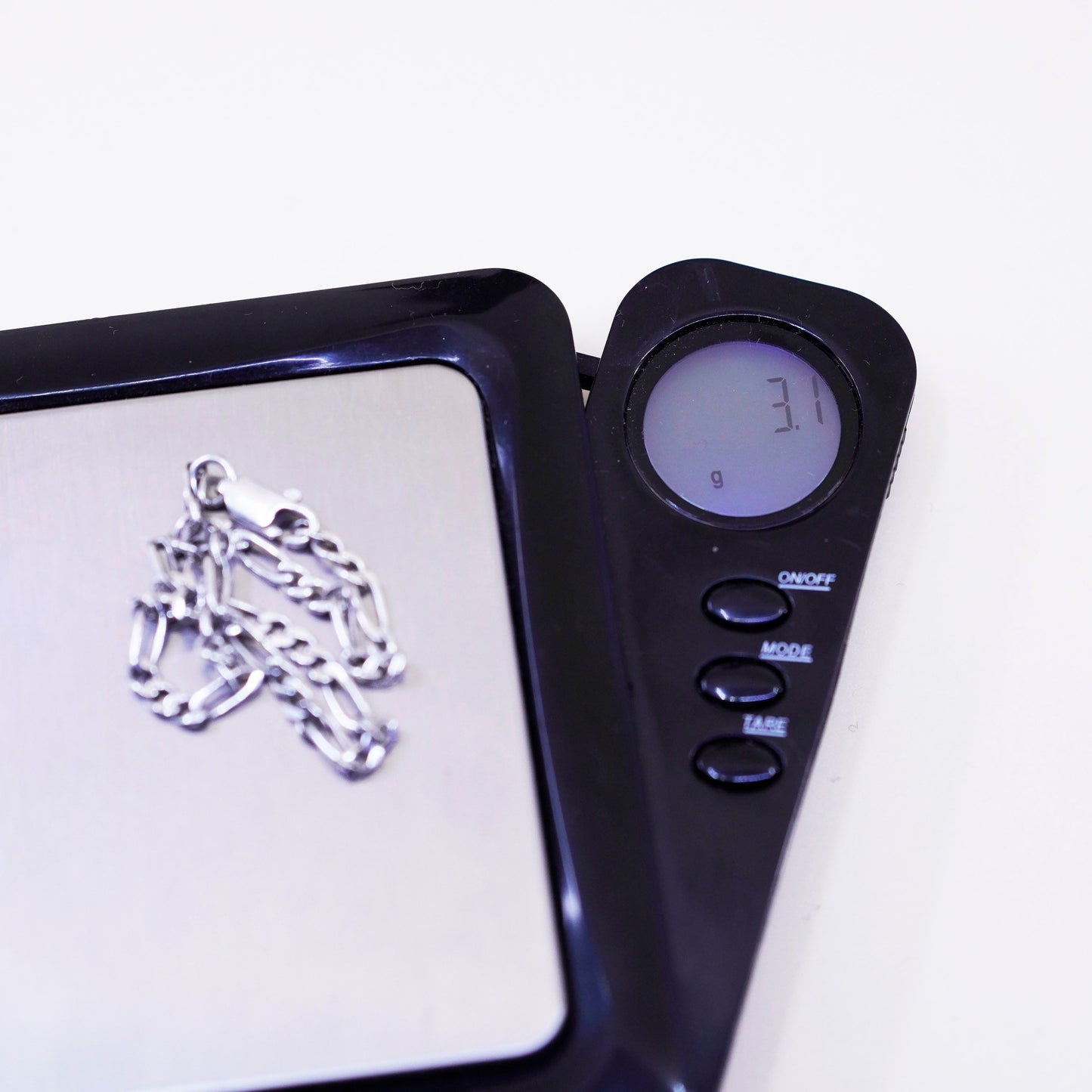 7.5”, 2mm, Vintage sterling 925 silver flatten curb bracelet