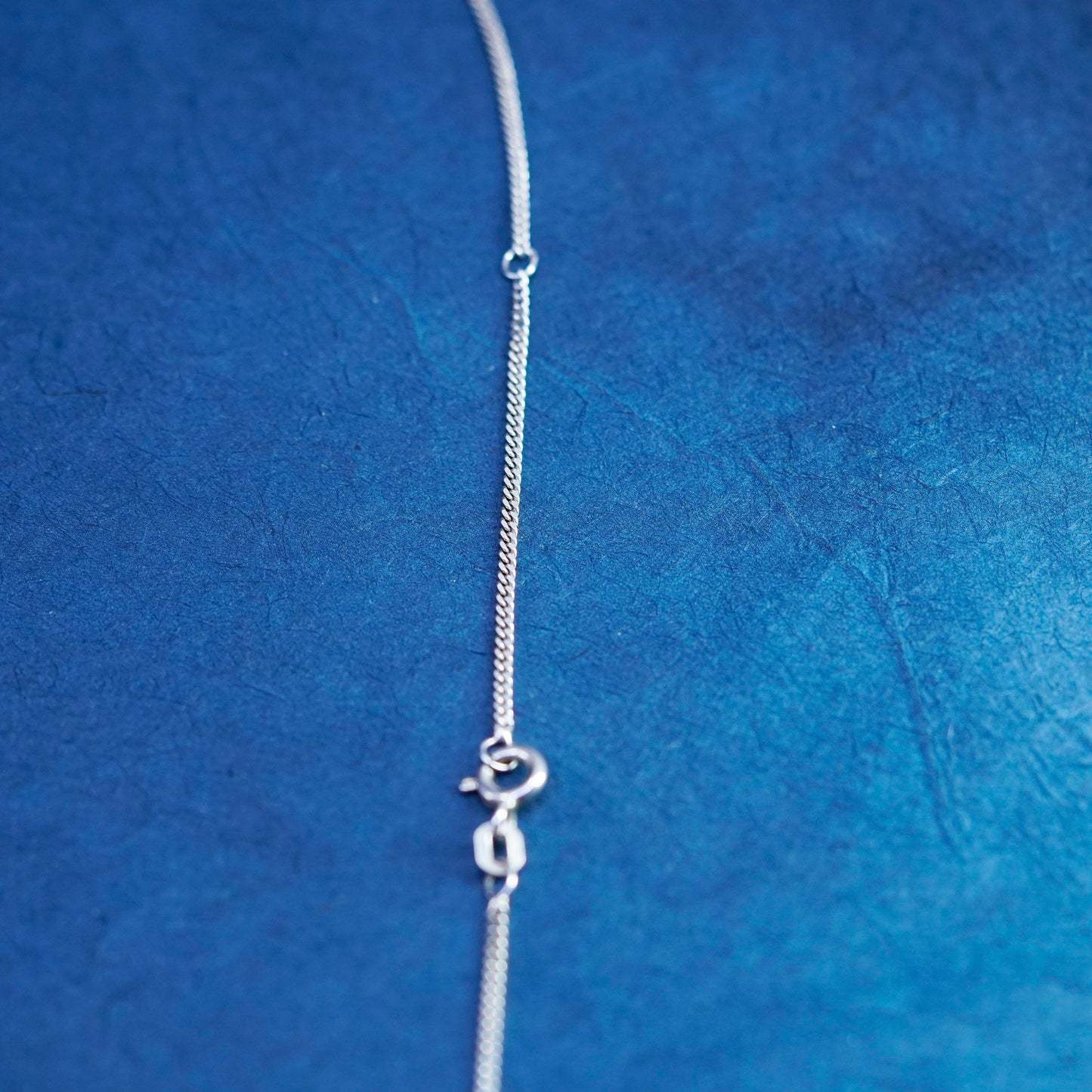 16+2”, 1mm, vintage Italy Sterling silver necklace, 925 curb chain
