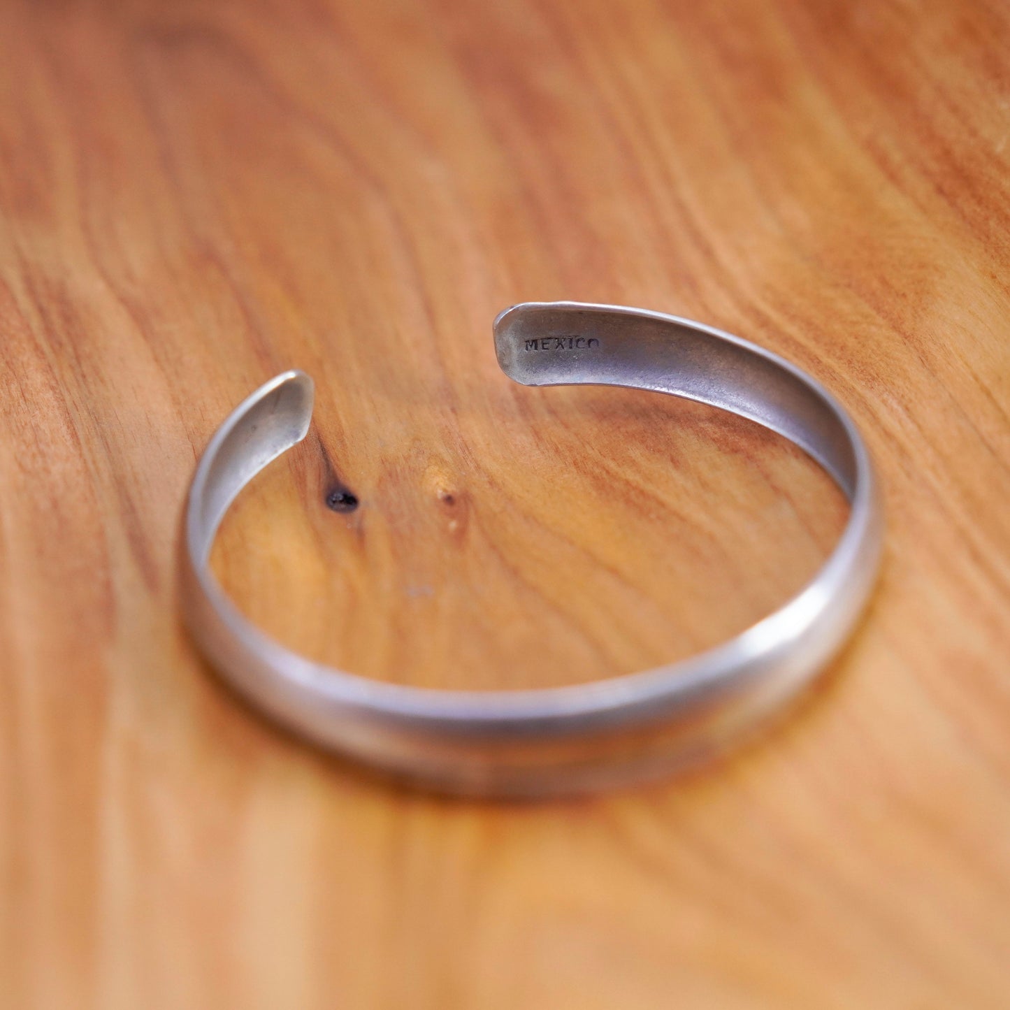 7.25”, Southwestern sterling silver handmade bracelet, stackable 925 cuff