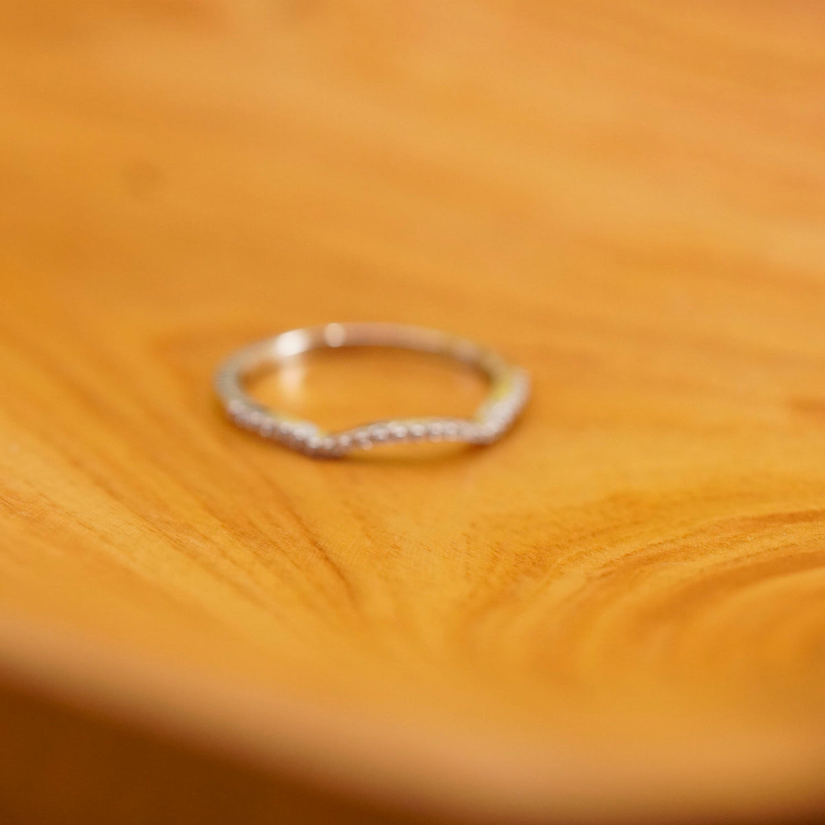 Size 7.25, vintage Sterling silver handmade ring, 925 stackable band with cz
