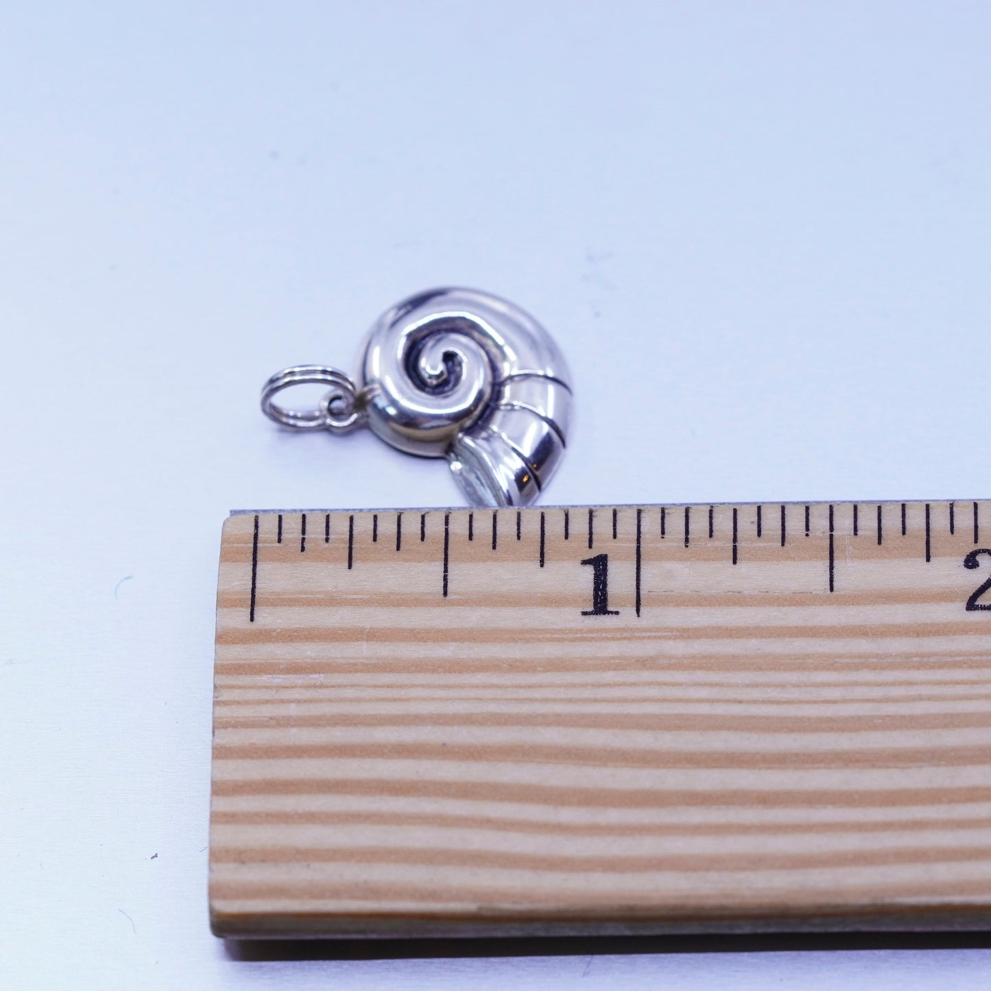 Vintage Disney sterling 925 silver handmade shell pendant charm