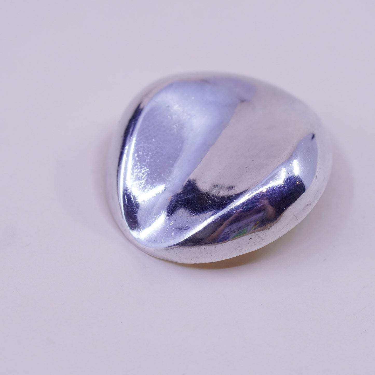 vintage Modern handmade Sterling clip on, 925 Ribbed earrings