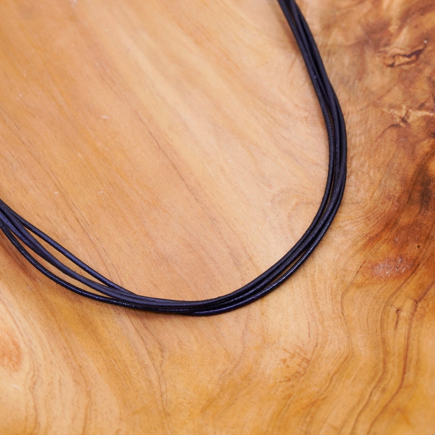 15+3”, silpada necklace triple strands black leather choker sterling 925 silver