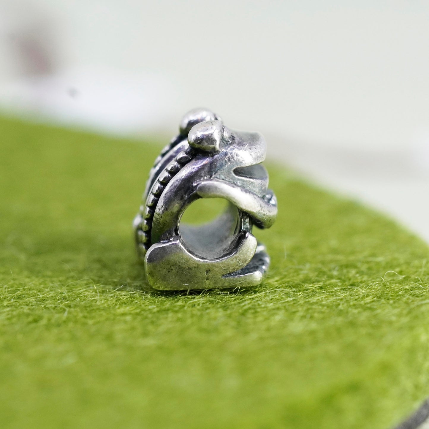 Vintage Trollbeads LAA Sterling 925 silver handmade frog bead charm