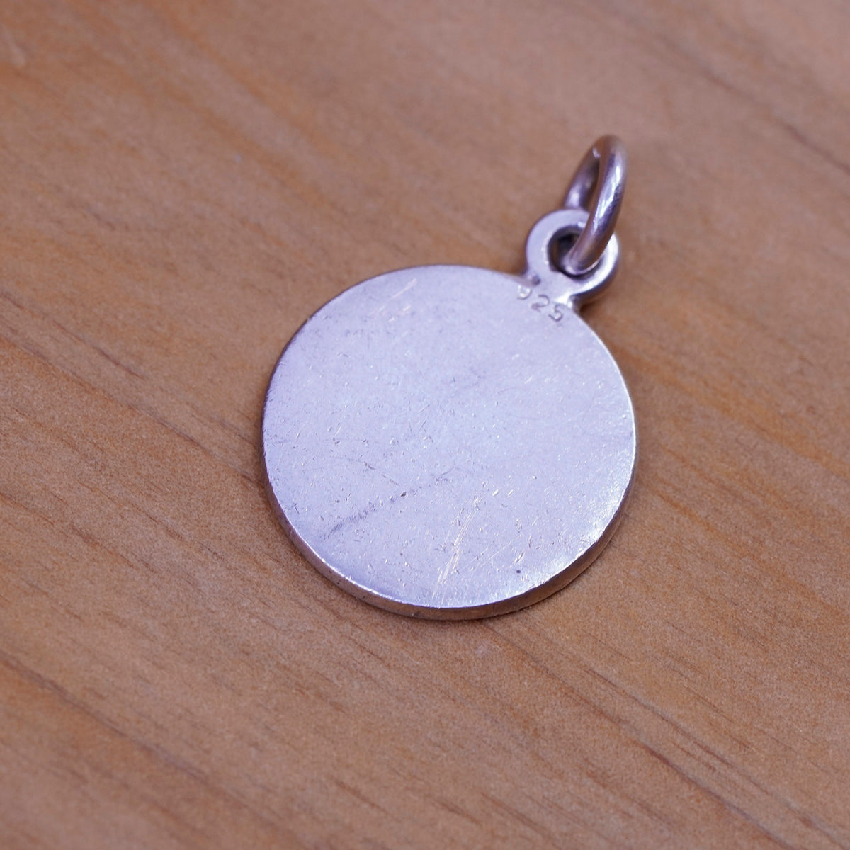 Vintage Sterling 925 silver handmade pendant with name monogram “JMP” and cable