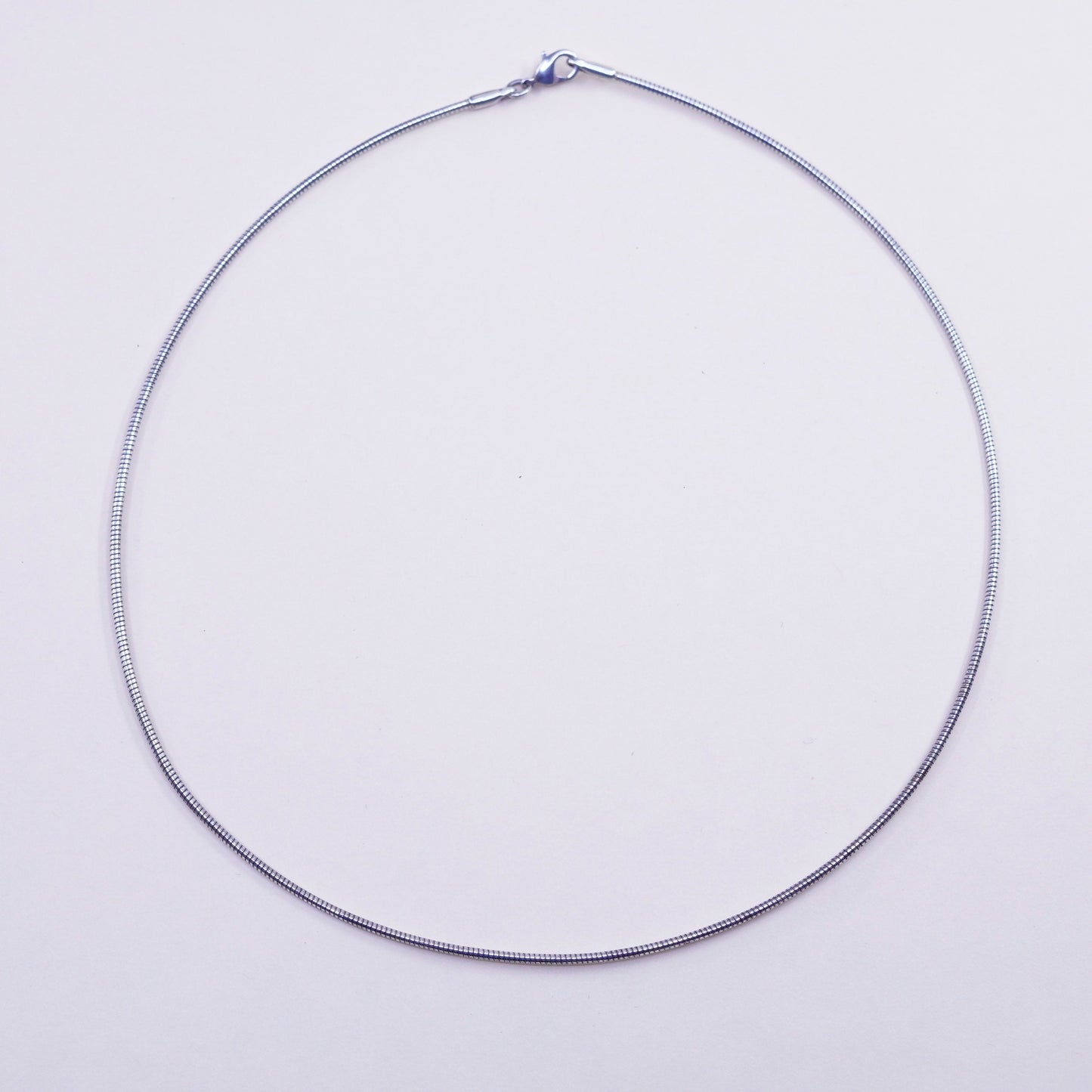 16", 1mm, sterling silver snake chain, Italy made silver necklace