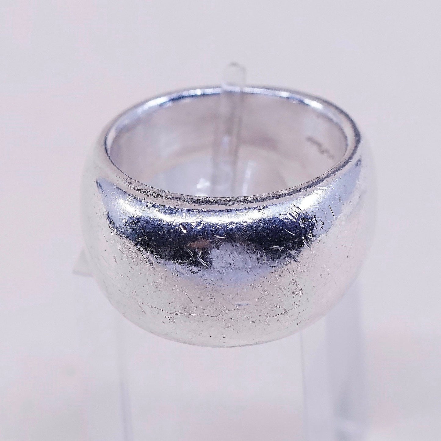 sz 6.75, vtg Anthony Quinn jewelry, sterling silver handmade ring, 925 band