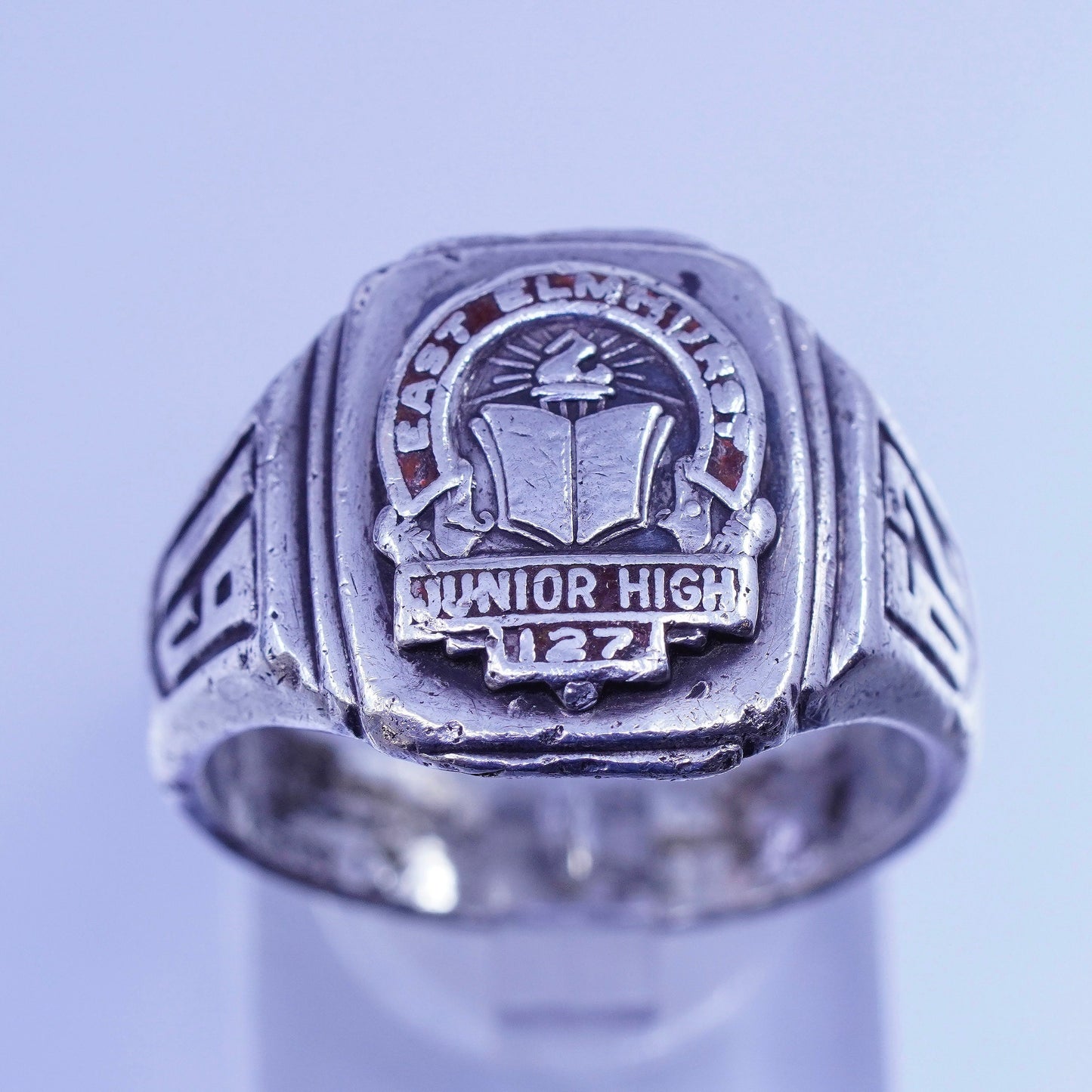 Size 11, 1962 statement Sterling 925 silver junior high east elementary ring