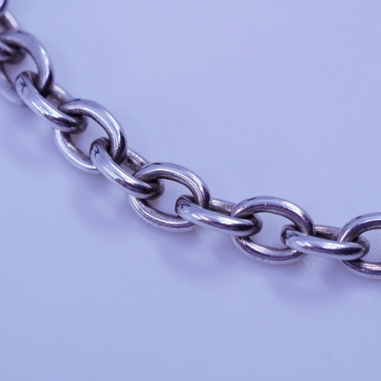 6.75”, esbjerg denmark Sterling 925 silver handmade bracelet, landscape charm