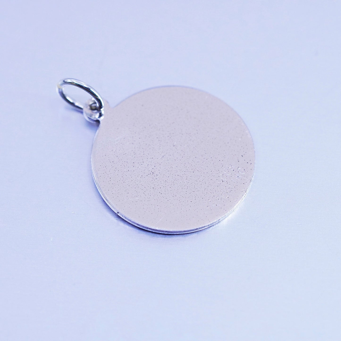 Vintage sterling 925 silver handmade friends friendship pendant tag charm