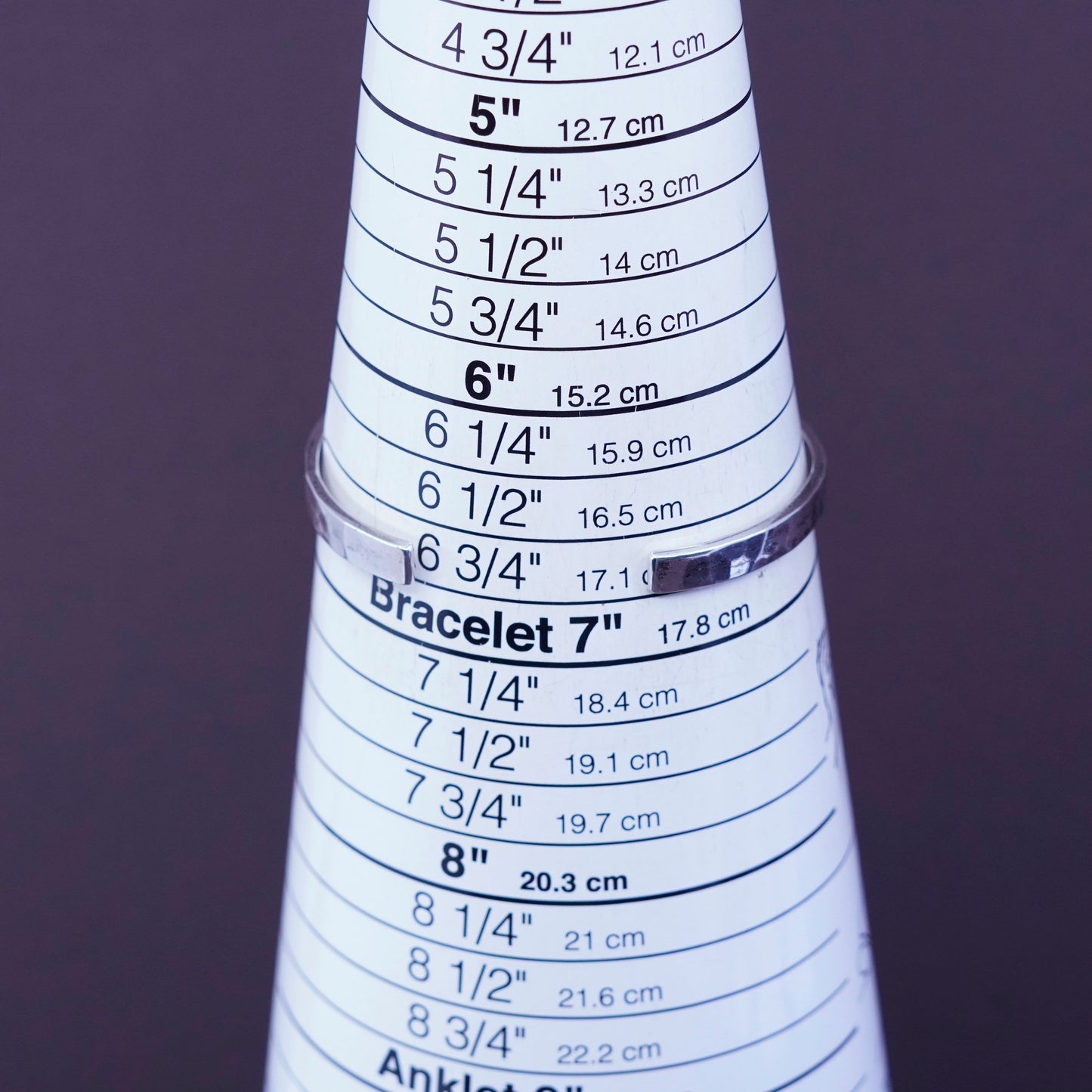 6.75”, Native American RCJ Sterling silver bracelet, 925 hammered texture cuff