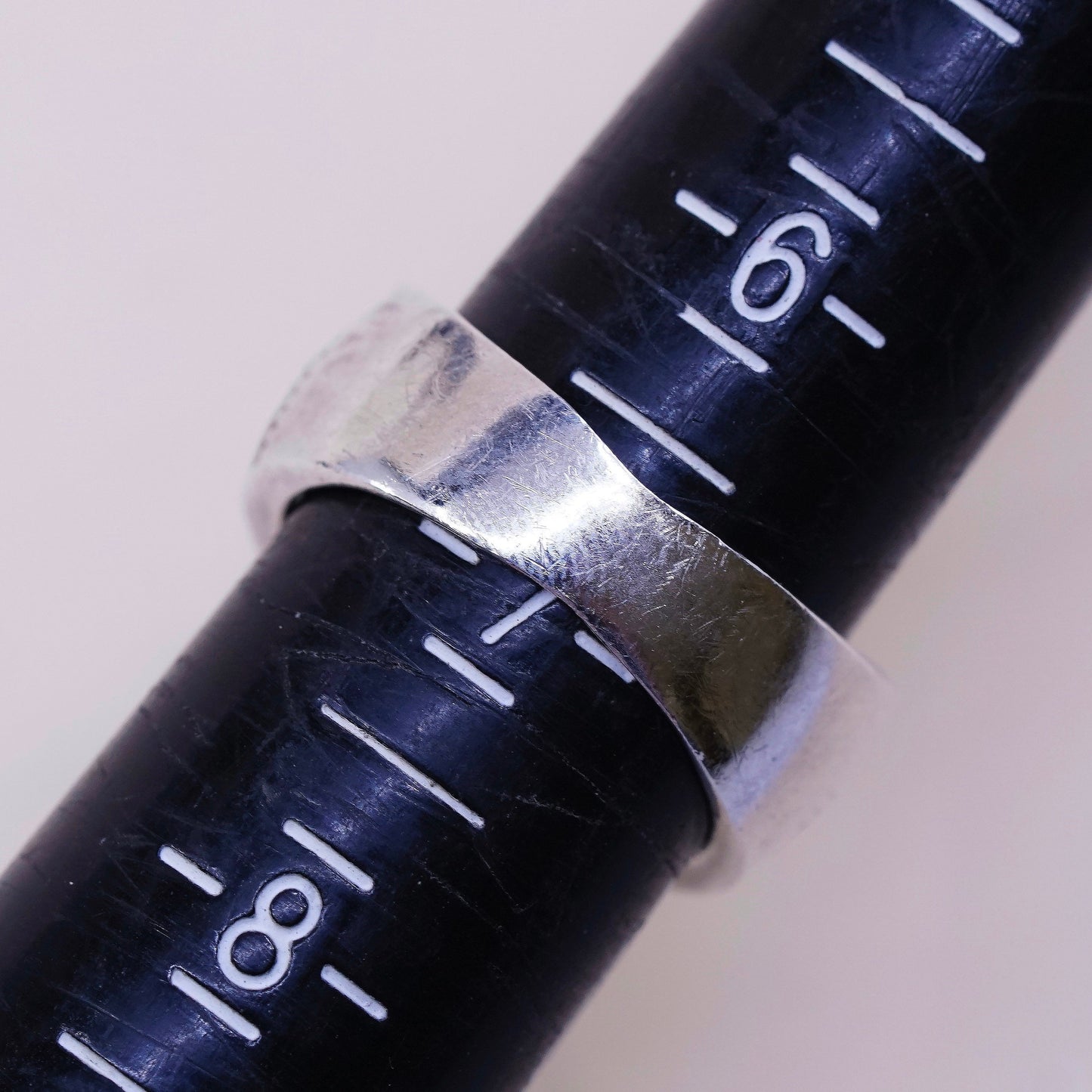 Size 6.75, vintage Sterling silver engagement ring, 925 band with cluster Cz