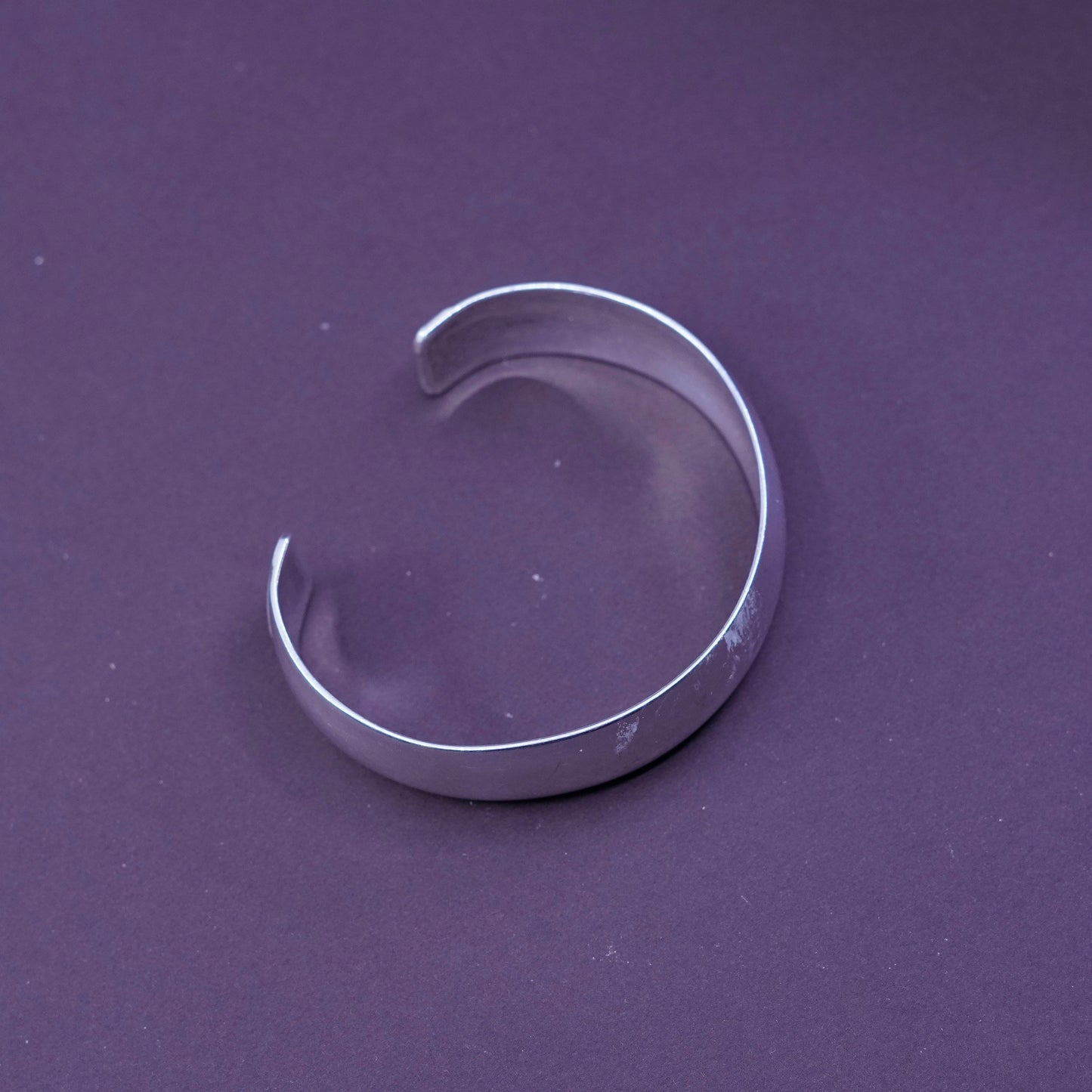 7”, Vintage mexico Sterling 925 silver bracelet, wide cuff