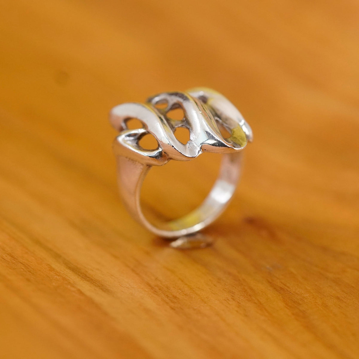 Size 6.25, RM sterling silver handmade ring, 925 ribbed band, minimalist,
