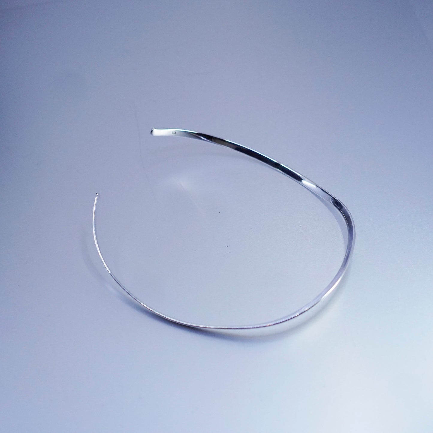 12”, vintage Sterling 925 silver handmade choker collar necklace