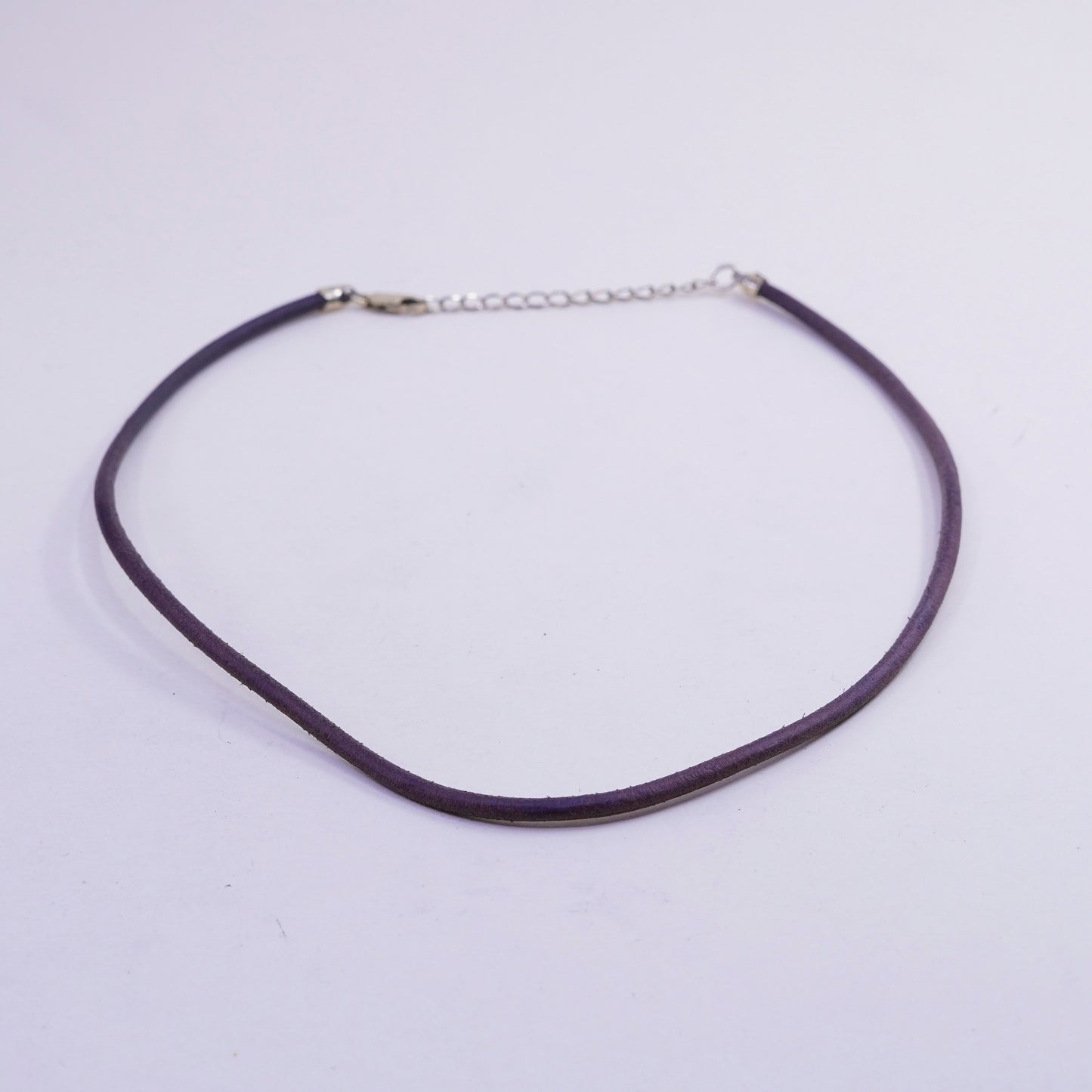 16+2”, Vtg 14/20 14K yellow gold Clasp W/ brown Leather Necklace