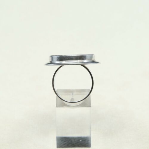 Sz 9.5, Vtg Sterling Silver Handmade Ring, 925 Silver Engagement Ring W/ agate