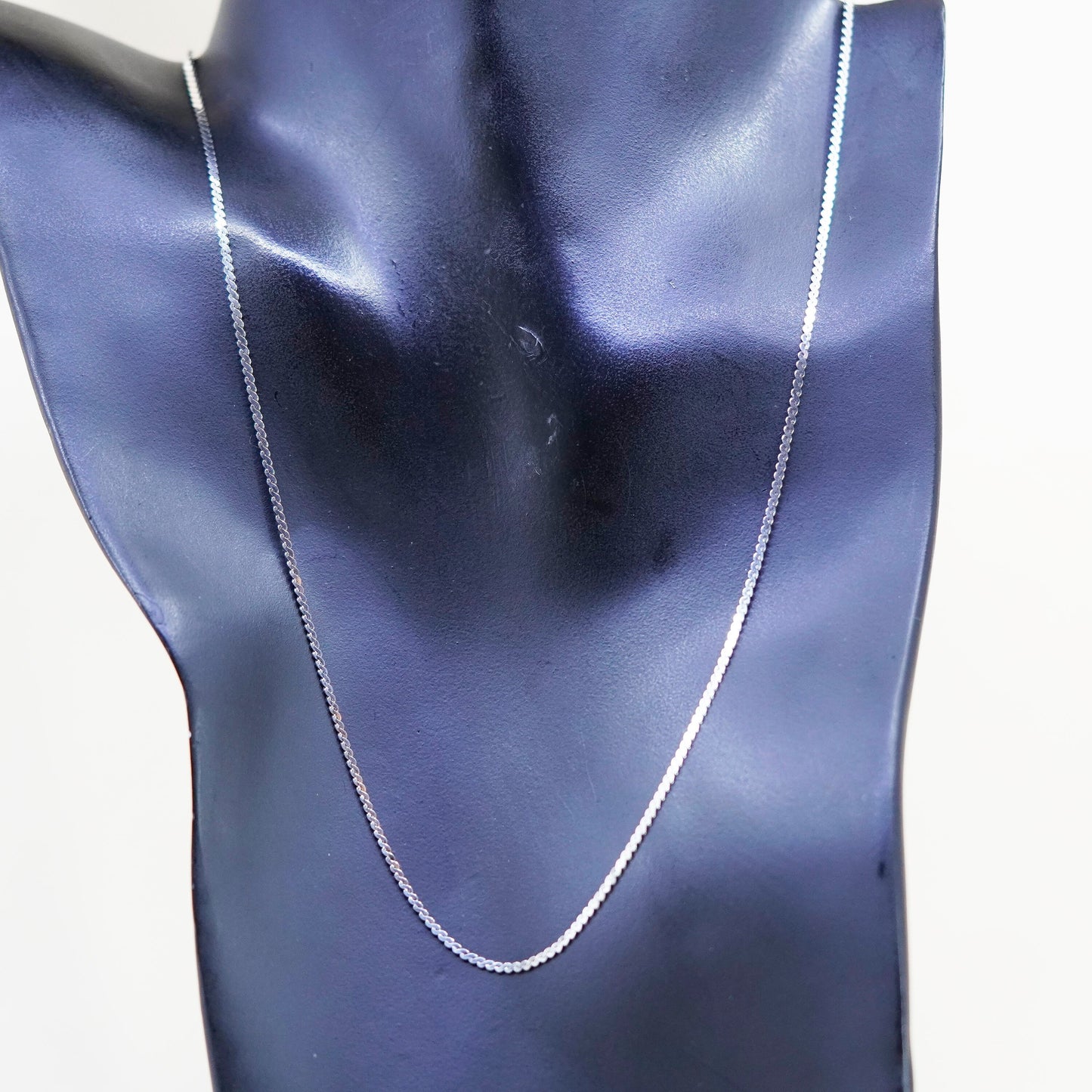 24”, 1.6mm, Vintage Italy sterling silver 925 s link chain, necklace