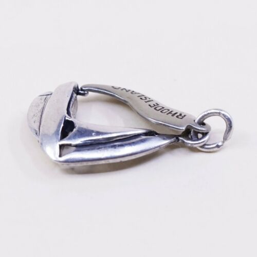 Rhode Island sterling silver handmade pendant, 925 soufeel sailing boat charm