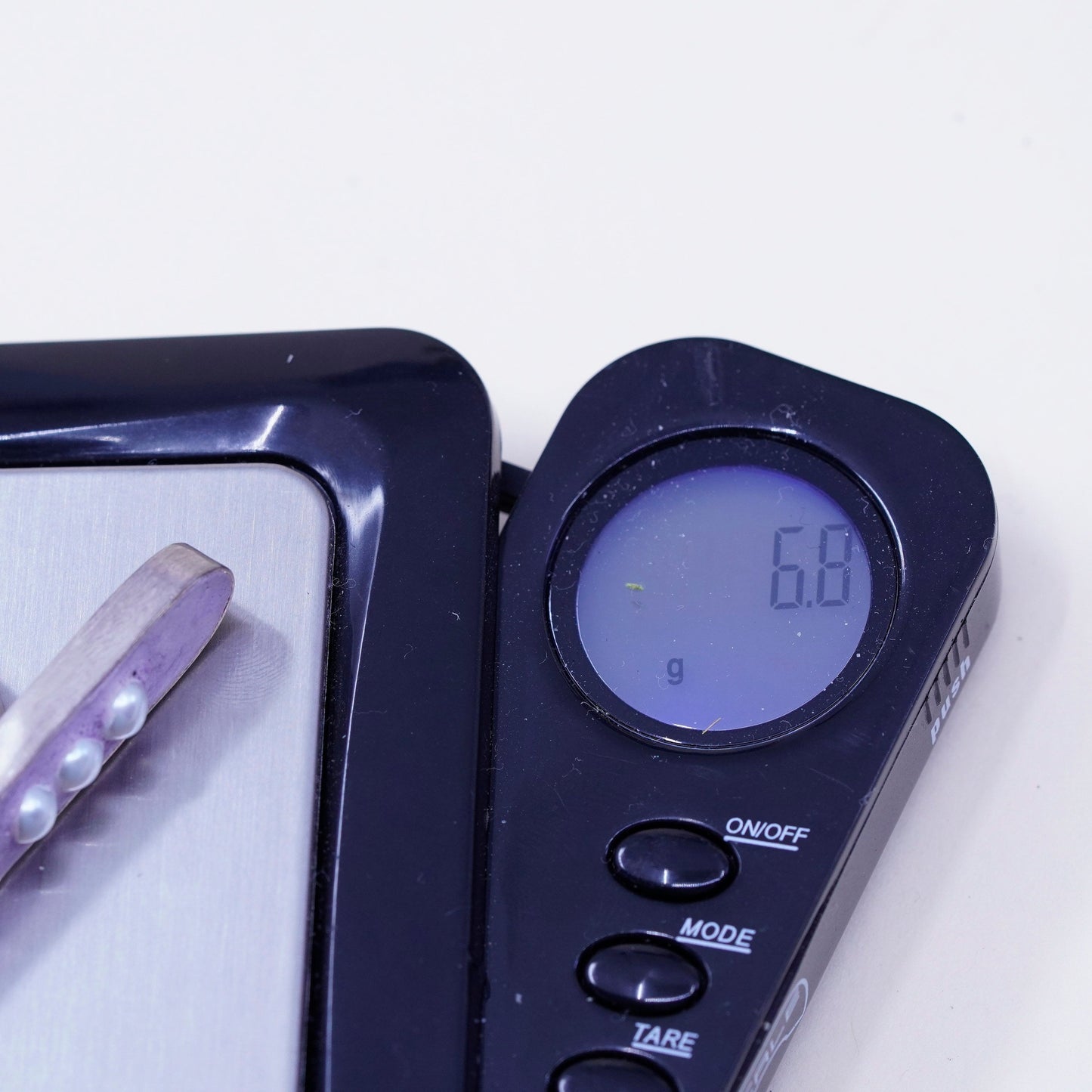 sz 8.5, SCAD Jeweler Stina Wen sterling 925 silver ring purple concrete N pearl