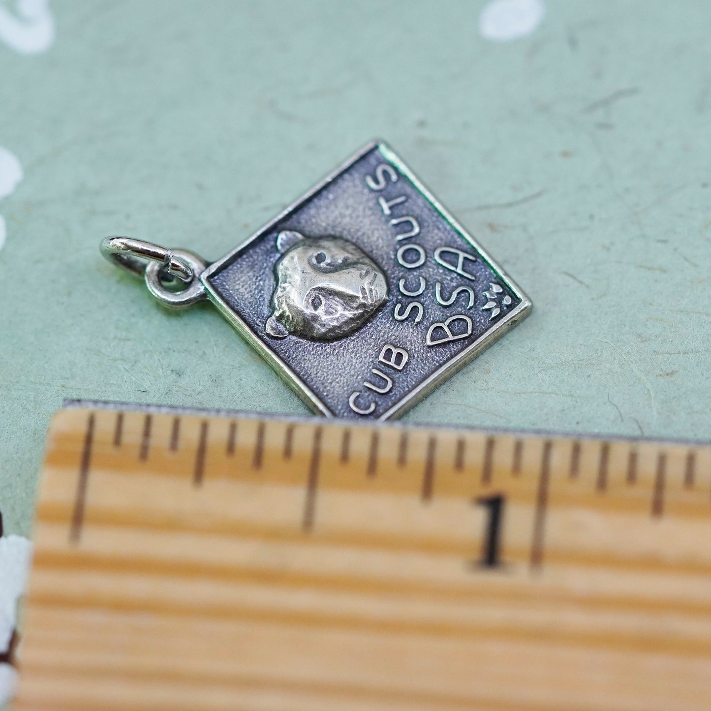 Vintage 1960s Sterling 925 Silver Cub Scout Ring Wolf Face Boy Scouts