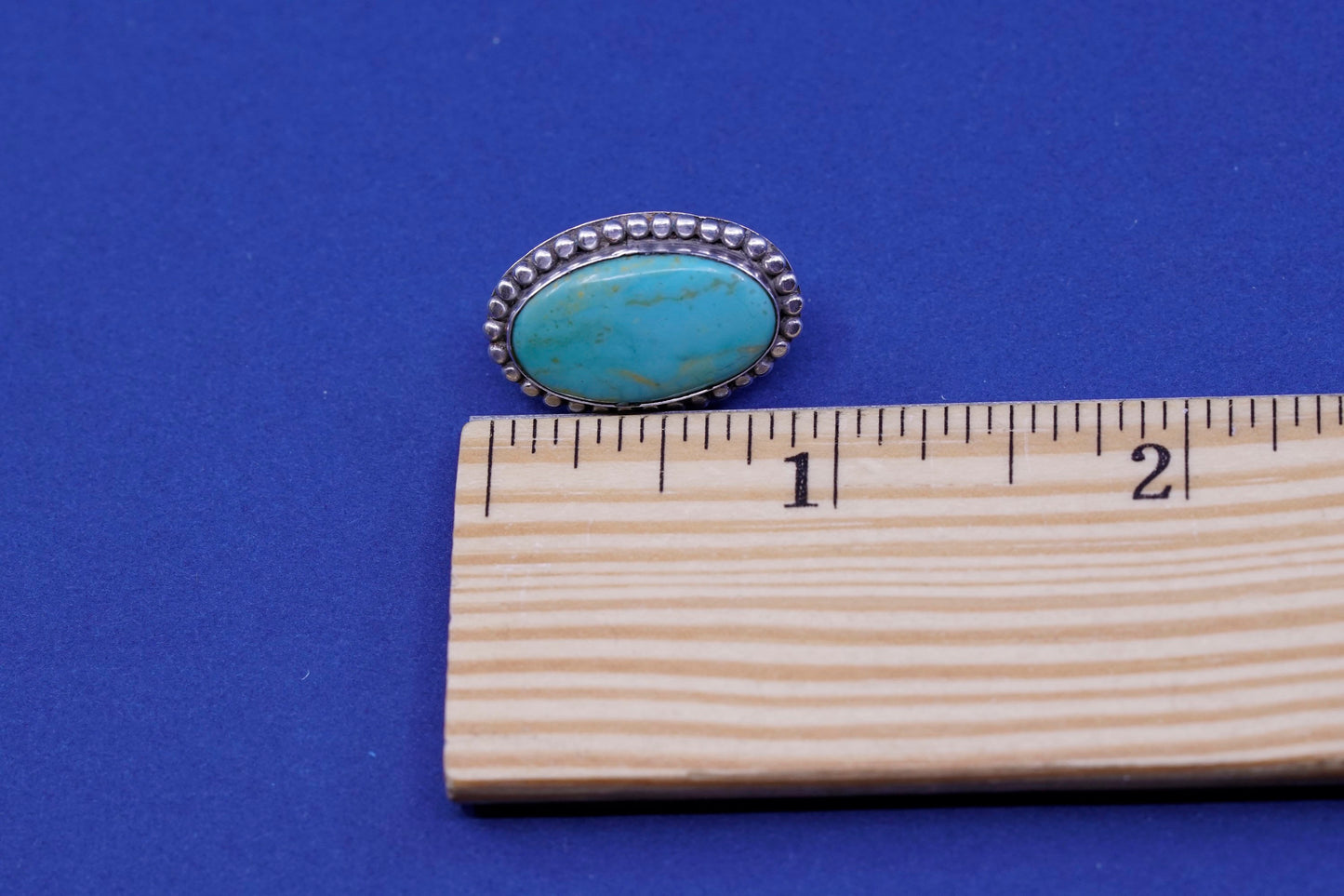 sterling silver handmade earrings, 925 oval studs with turquoise and beads