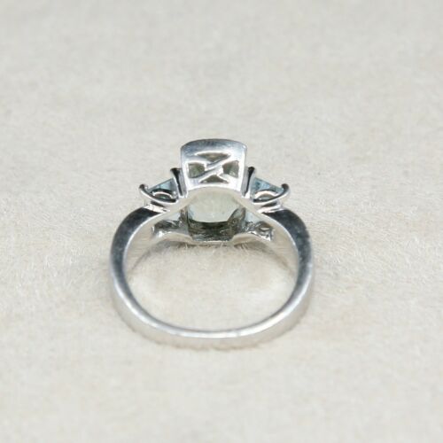 Sz 7.25, Sterling Silver Ring, 925 Silver Engagement Ring W/ blue Sapphire