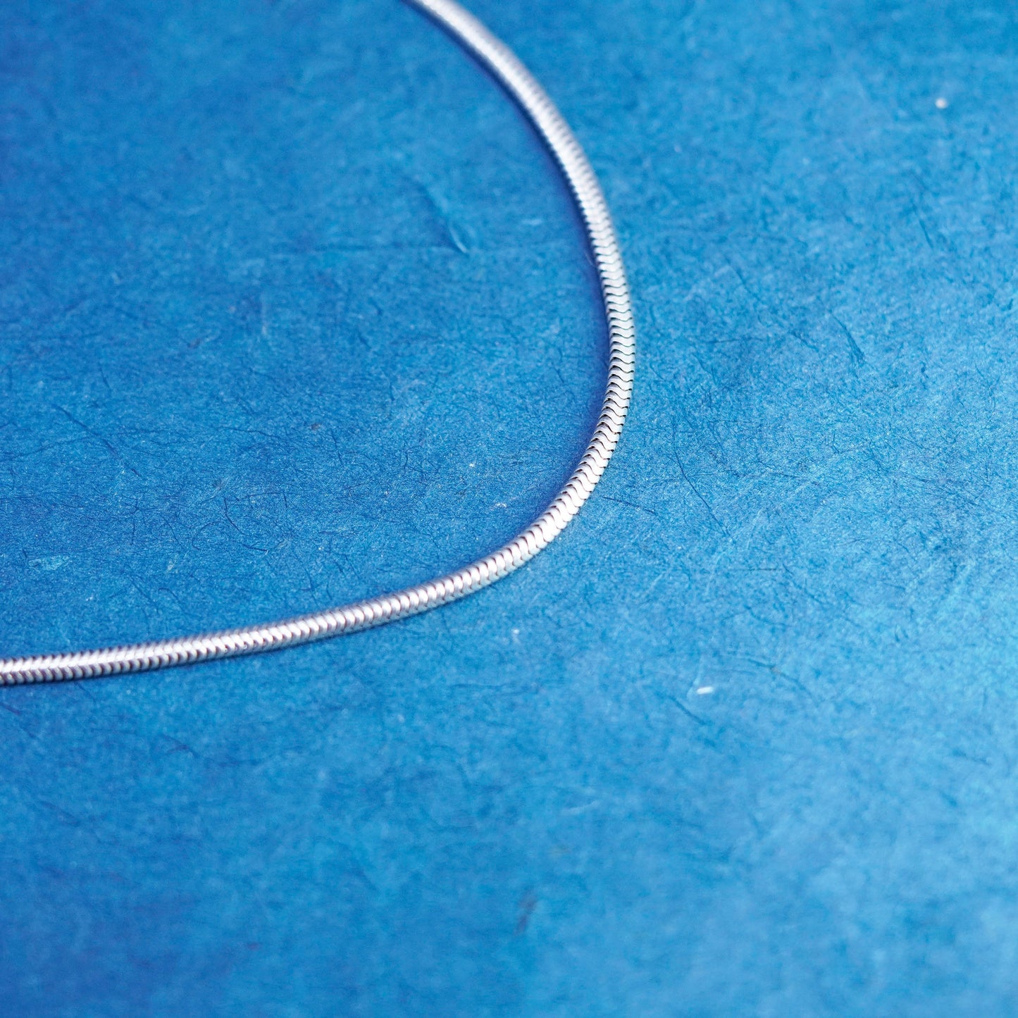 16+1”, 1.6mm, vintage Sterling silver handmade necklace, 925 snake chain