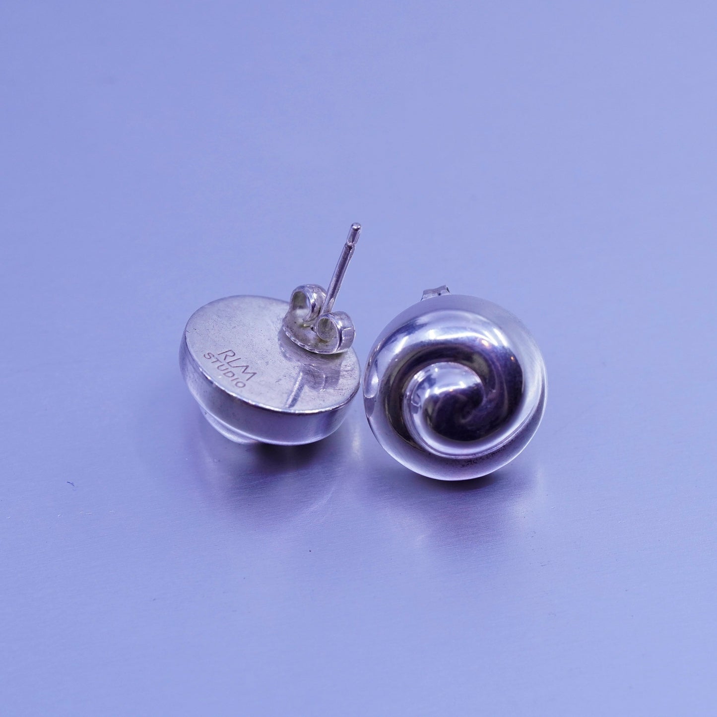 0.5”, vtg Robert Lee Morris Rlm Studio Sterling 925 silver handmade earrings