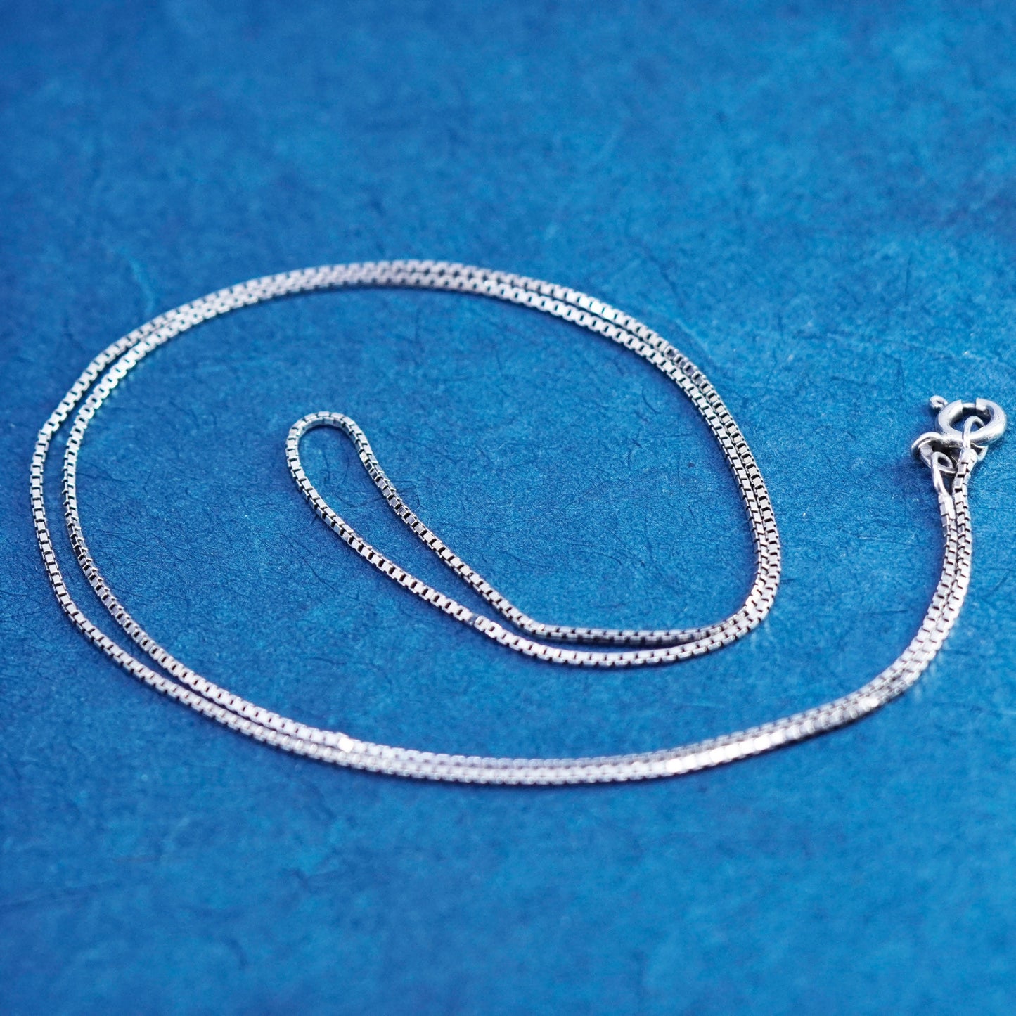 21”, 1mm, vintage Sterling silver necklace, 925 box chain