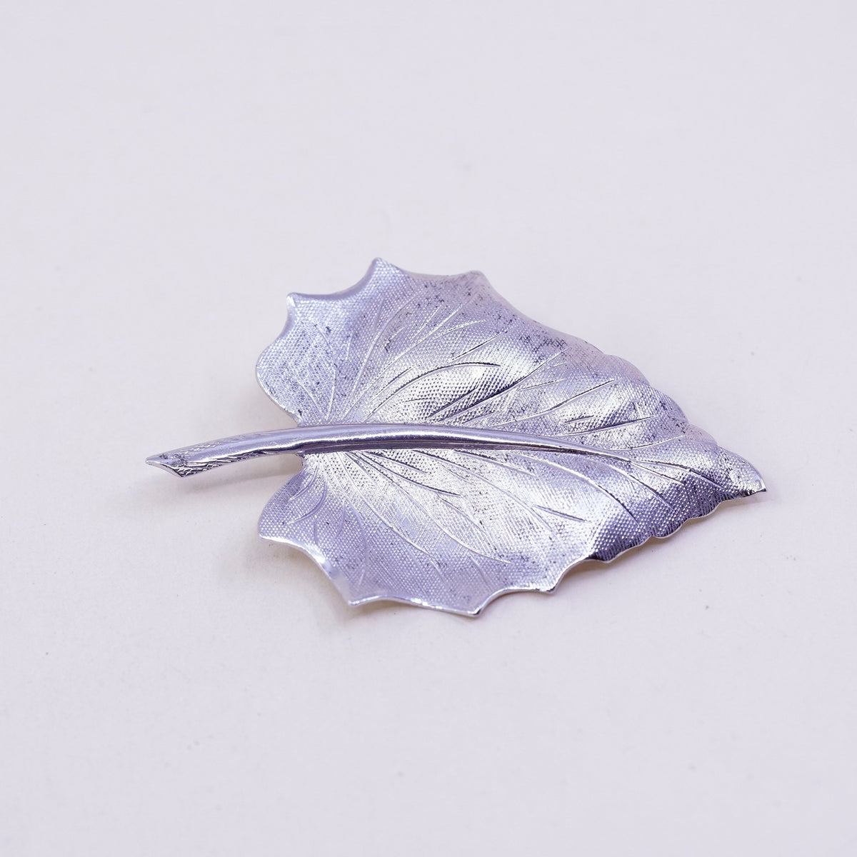 Vintage Beau Sterling silver handmade brooch, 925 grape leaf pin