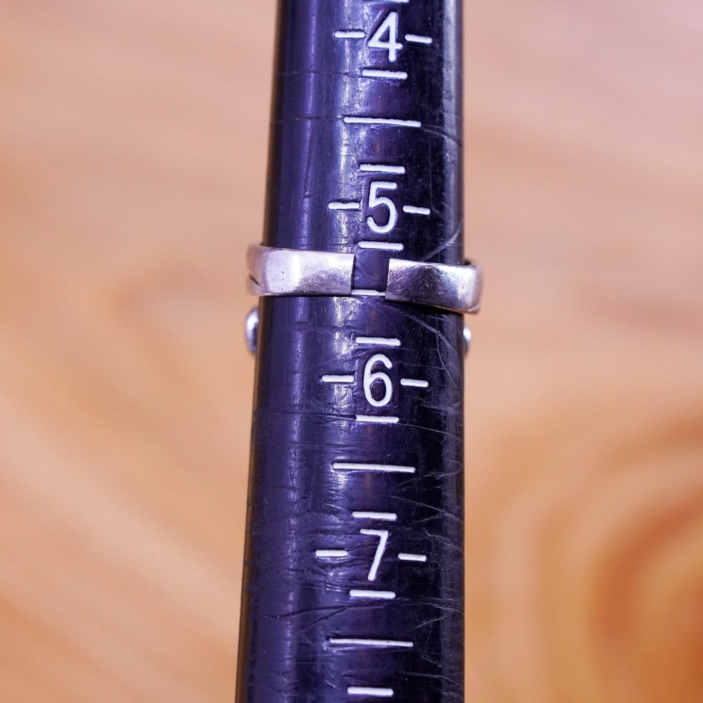 Size 5.25, vintage Shube Sterling silver handmade ring, 925 dragon band