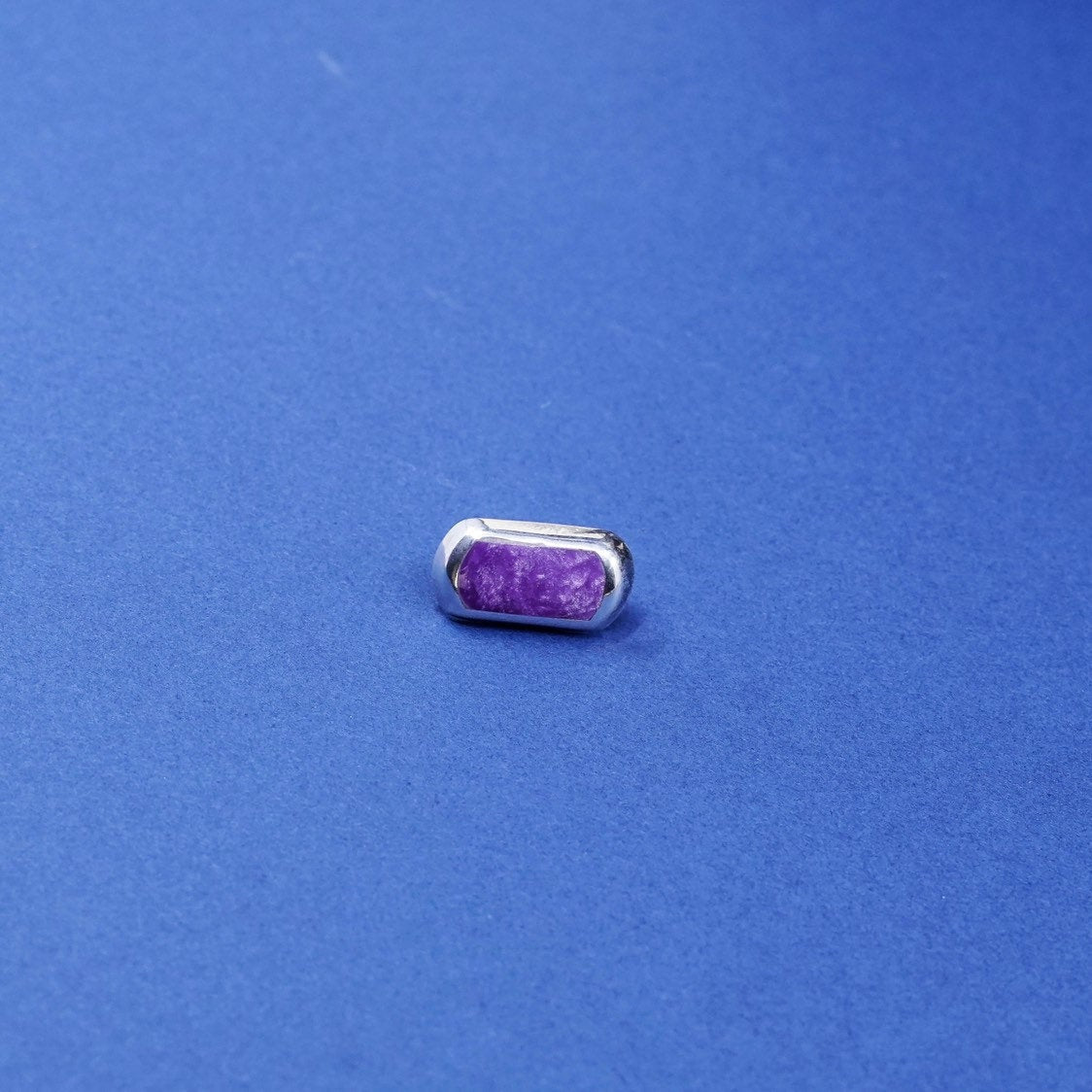 vtg mexico Sterling 925 silver amethyst studs, earrings