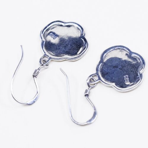 vtg Native American sterling silver handmade earrings 925 Girl Figurehead