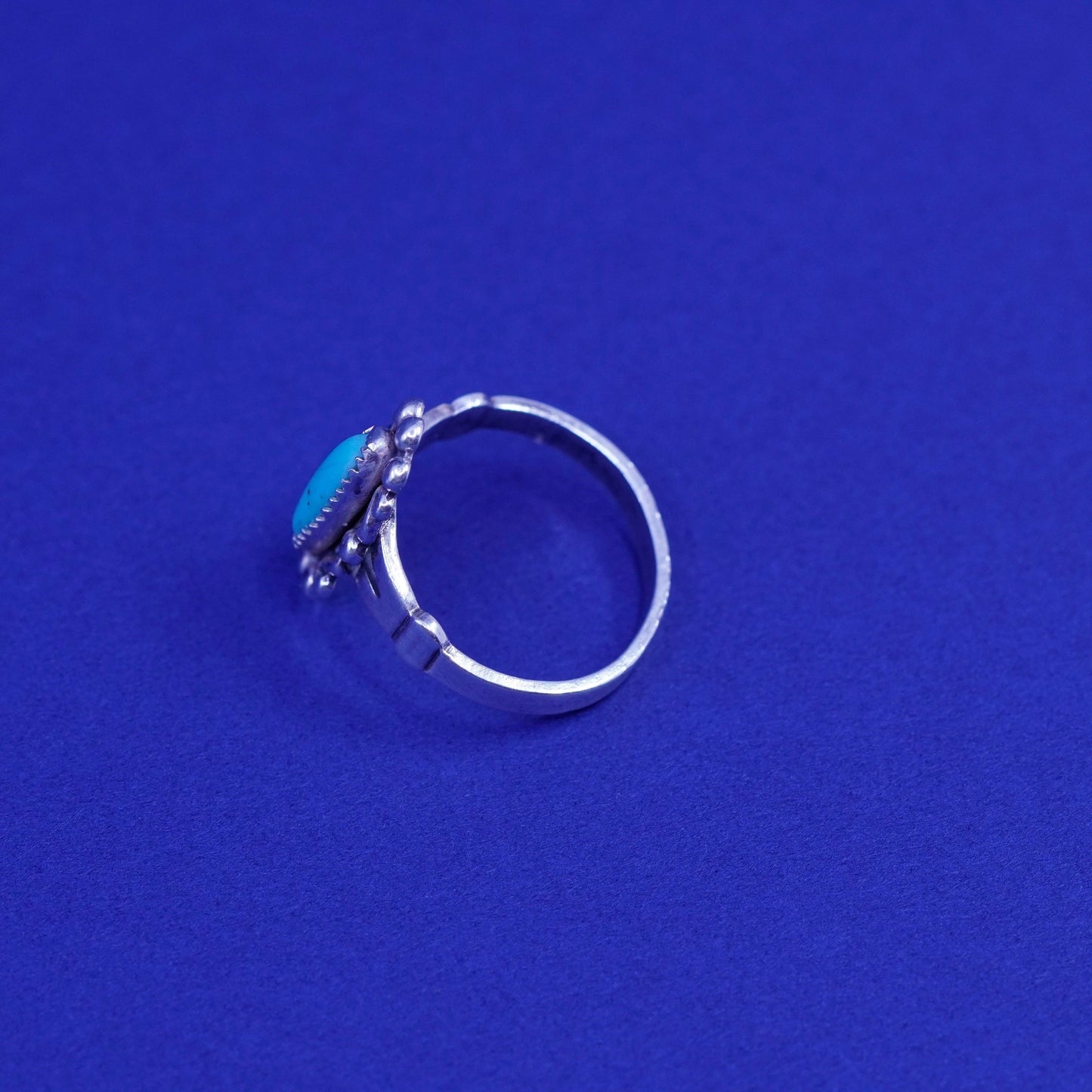 Size 5.25, bell trading post Sterling 925 silver ring Native American turquoise
