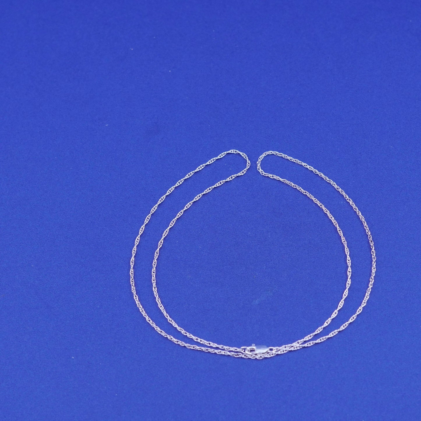 20”, 1mm, vintage Sterling silver handmade necklace, 925 Singapore chain
